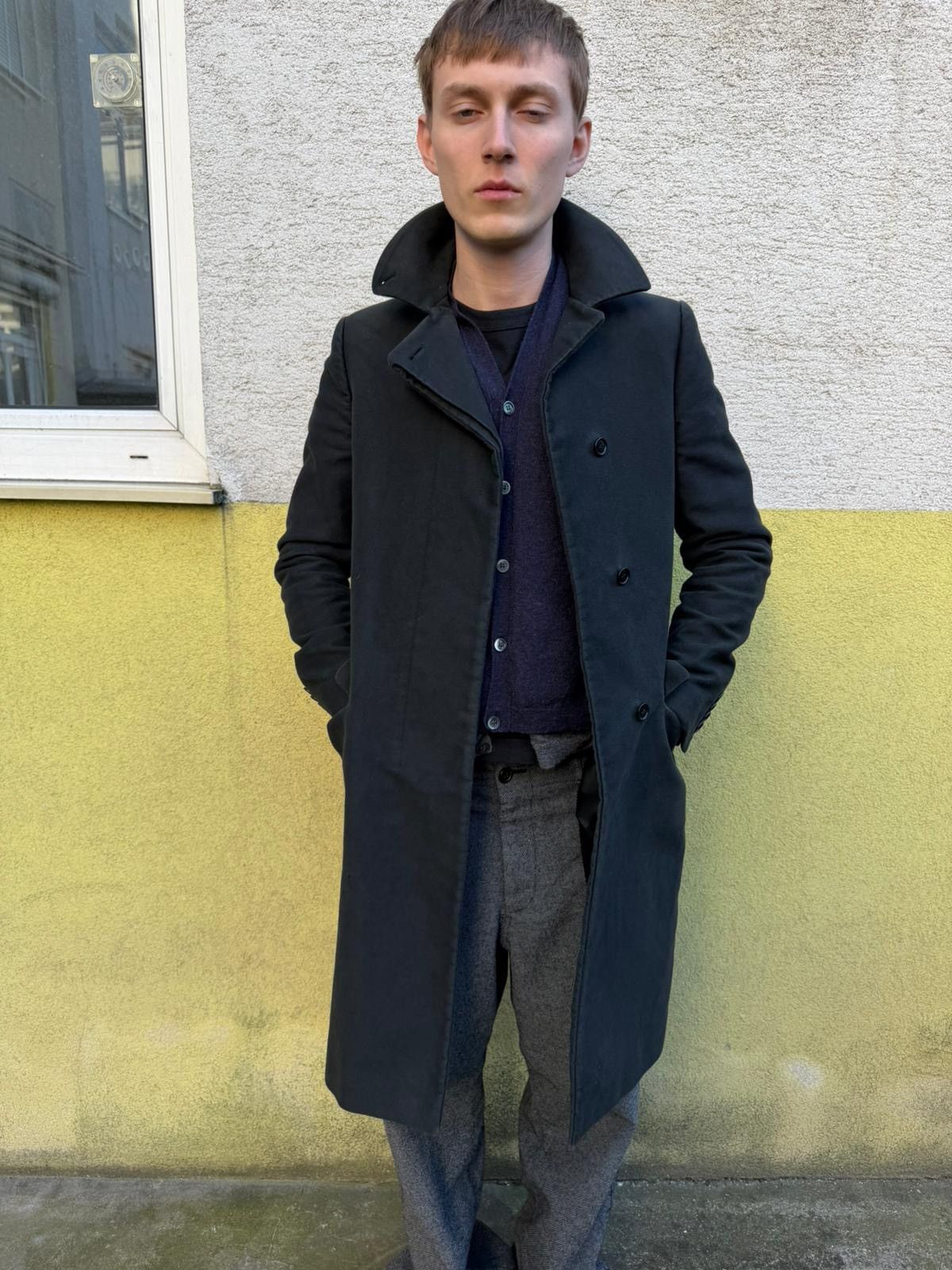 Helmut Lang Helmut Lang 2003 funnel neck brushed wool coat Size US XS / EU 42 / 0 - 12 Thumbnail