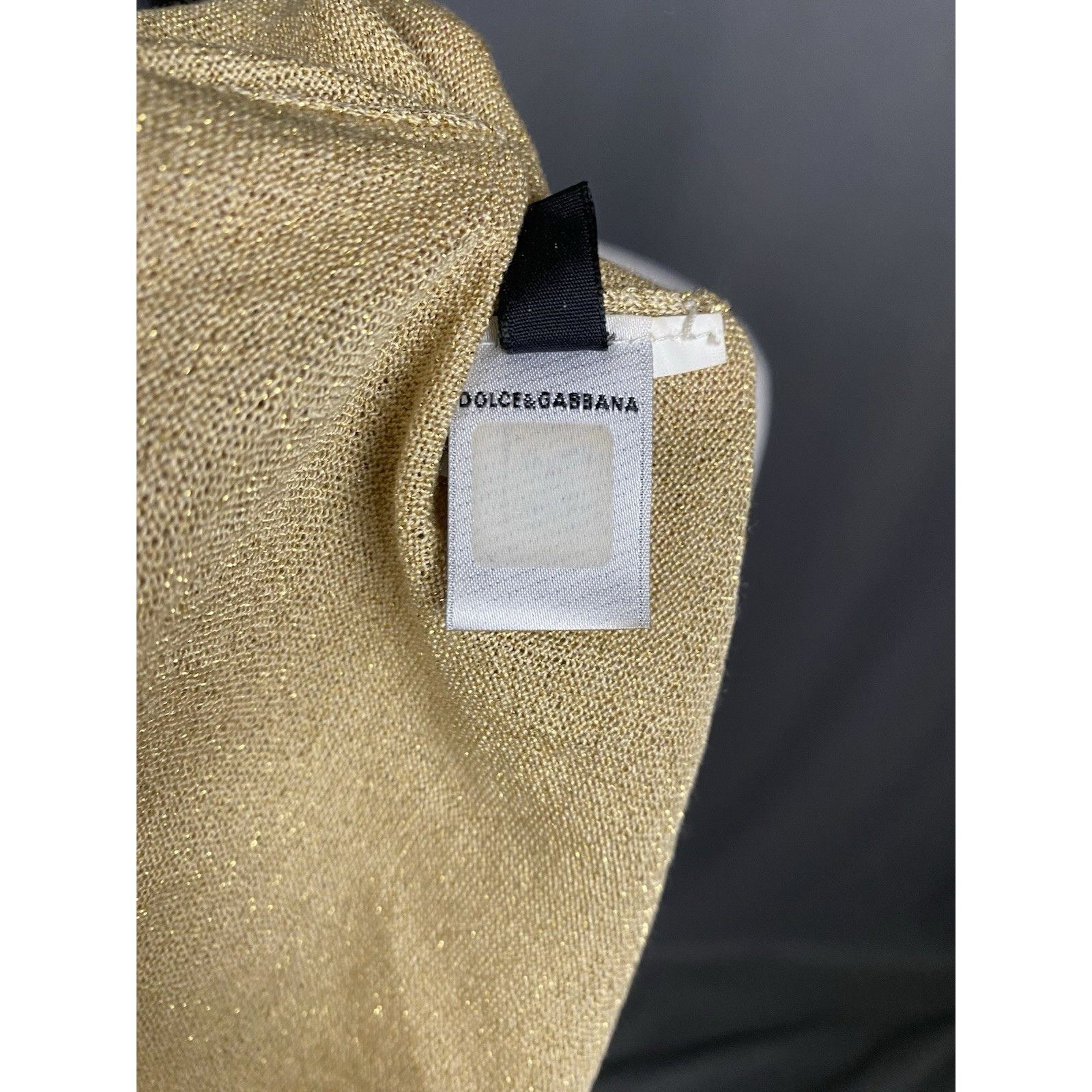 Dolce & Gabbana Dolce&Gabbana Women's Beige Wool Silk Crewneck Tunic Sweater Size S / US 4 / IT 40 - 10 Thumbnail