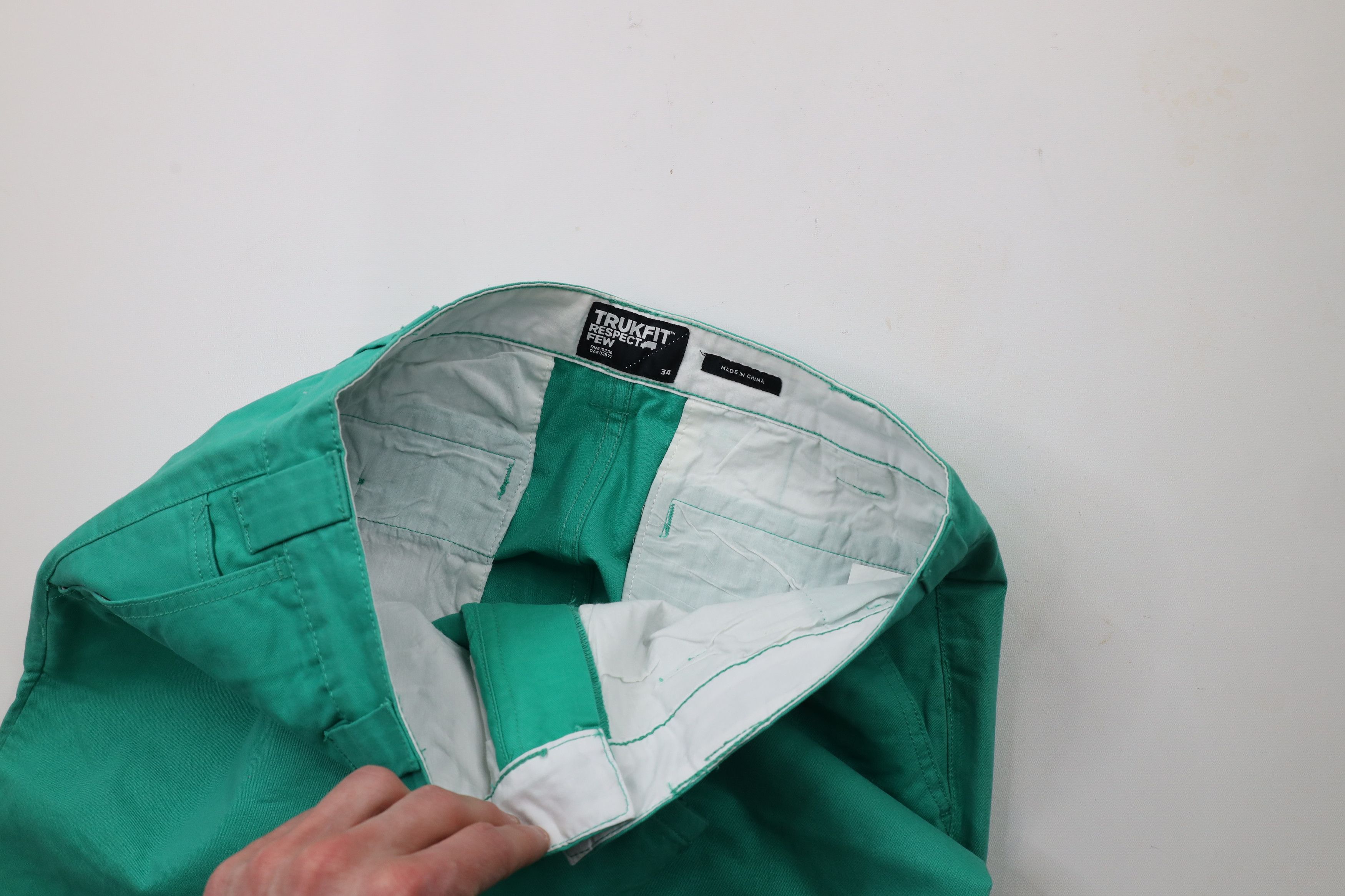 TRUKFIT × Vintage Deadstock Vintage Trukfit Skateboarding Leg Chino Pants Teal Size US 34 / EU 50 - 8 Thumbnail