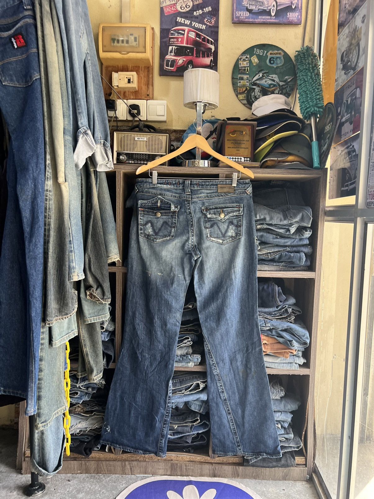 Other 🔥Rare Vigoss Jeans Wide Leg Distressed Denim Size US 35 - 2 Thumbnail
