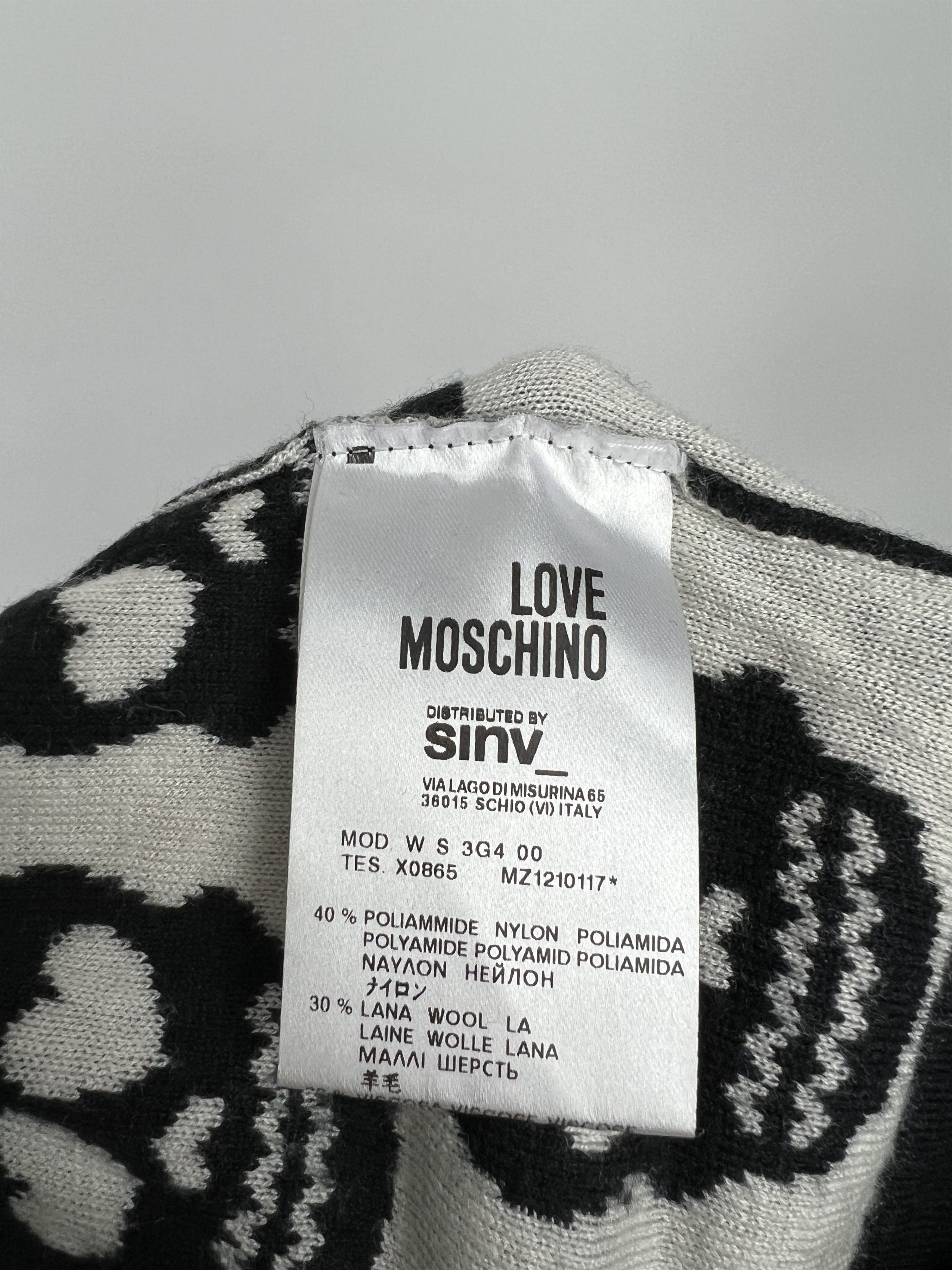 Love Moschino Love Moschino sweater women's 3/4 sleeve wool full print Size S / US 4 / IT 40 - 11 Thumbnail