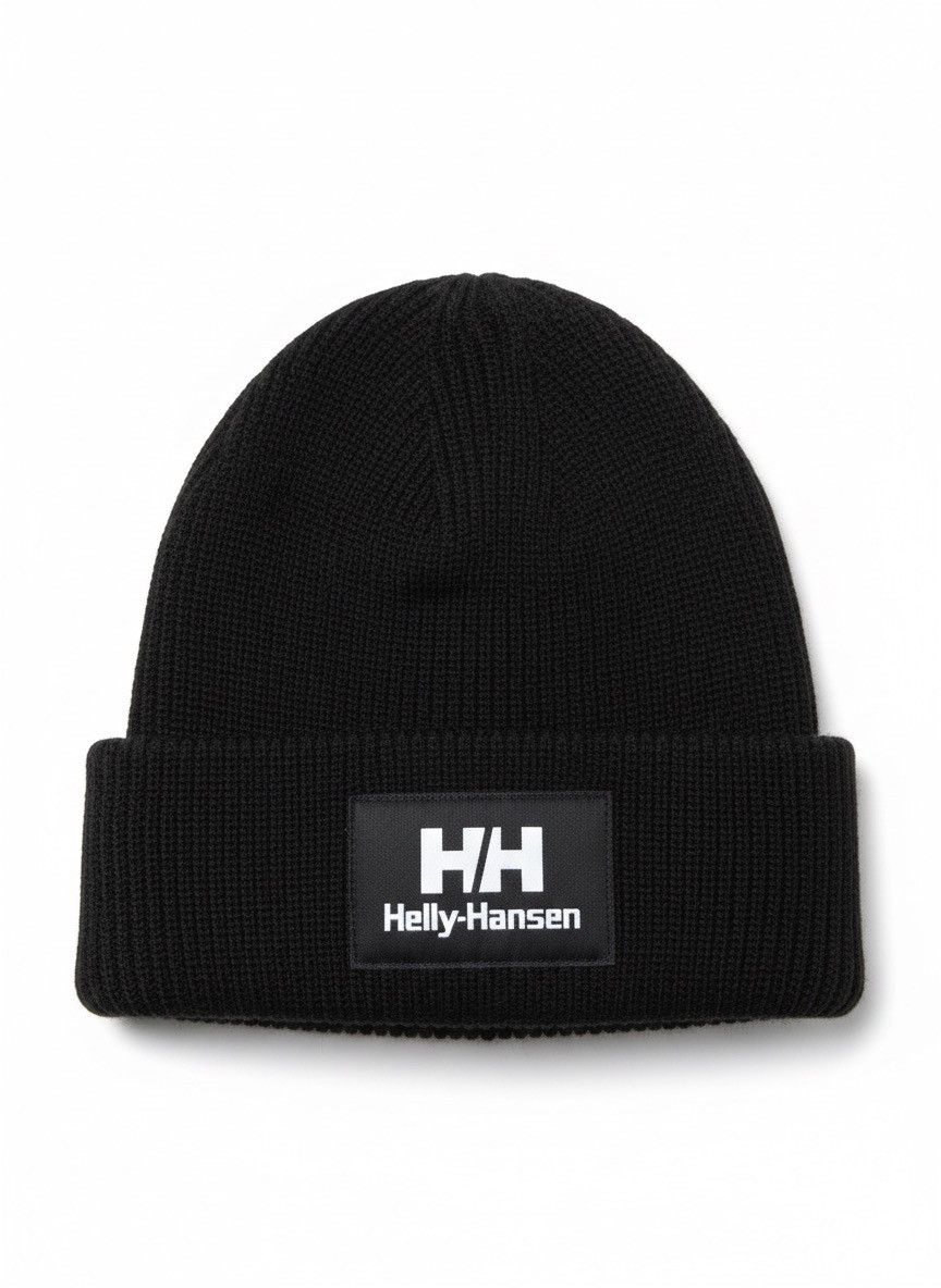 Helly Hansen Helly Hansen HH logo beanie hat black Knit winter warm STD Size ONE SIZE - 2 Thumbnail