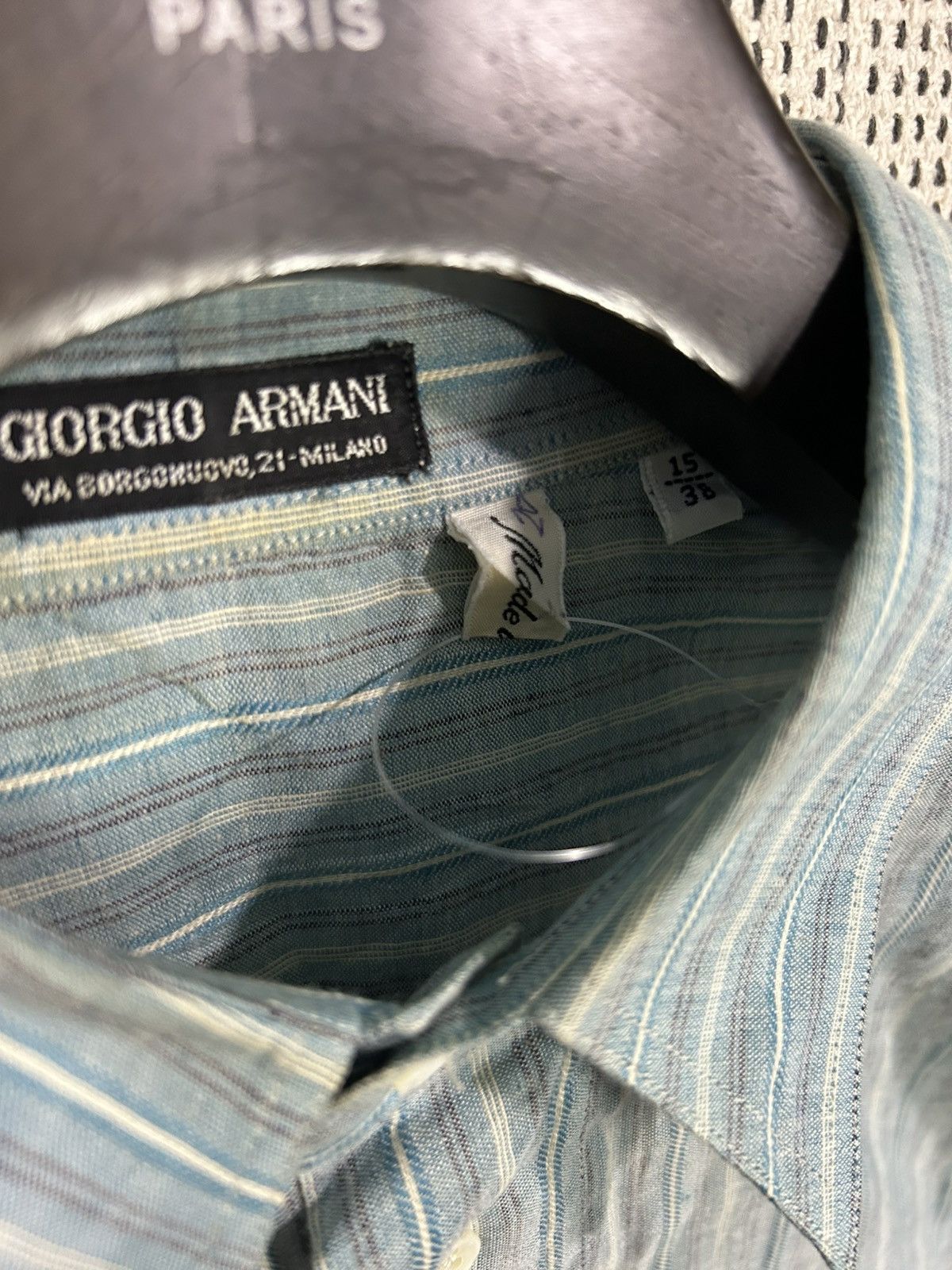 Giorgio Armani Vtg 80s giorgio armani italy made multicolor striped linen Size US XL / EU 56 / 4 - 6 Thumbnail