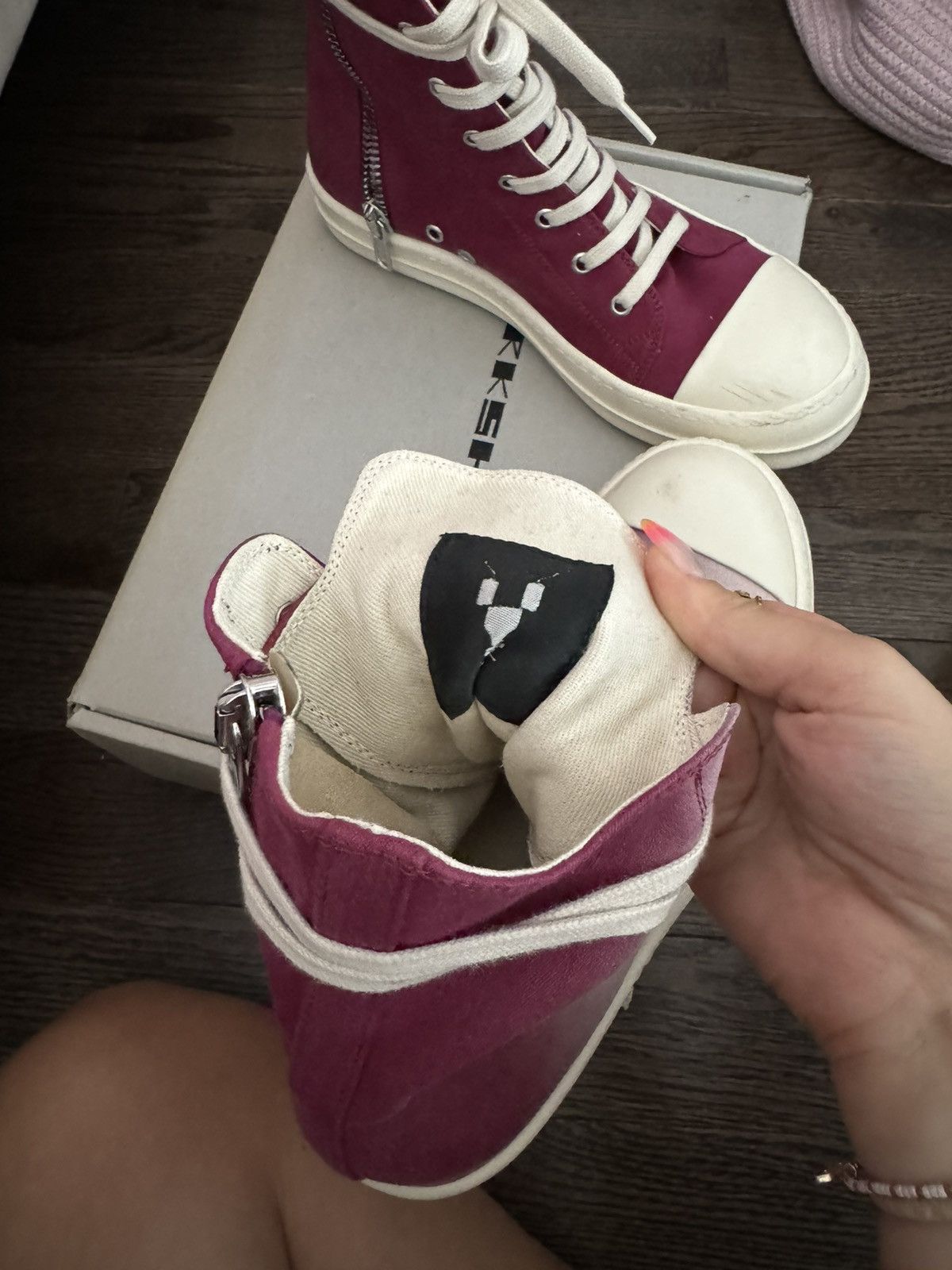 Rick Owens Pink Gradient Ramones High Tops Ultra Rare Size US 8 / EU 41 - 6 Thumbnail