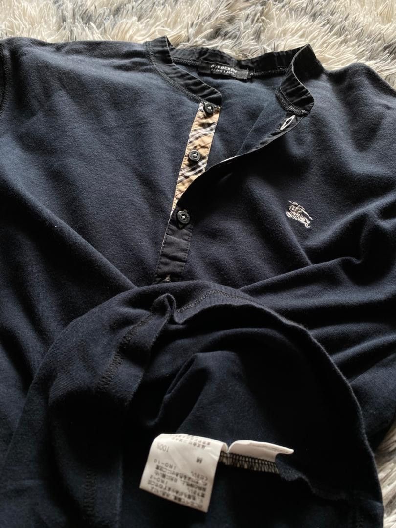 Burberry BURBERRY BLACK LABEL Henley neck T-shirt size 2 Size US S / EU 44-46 / 1 - 8 Thumbnail
