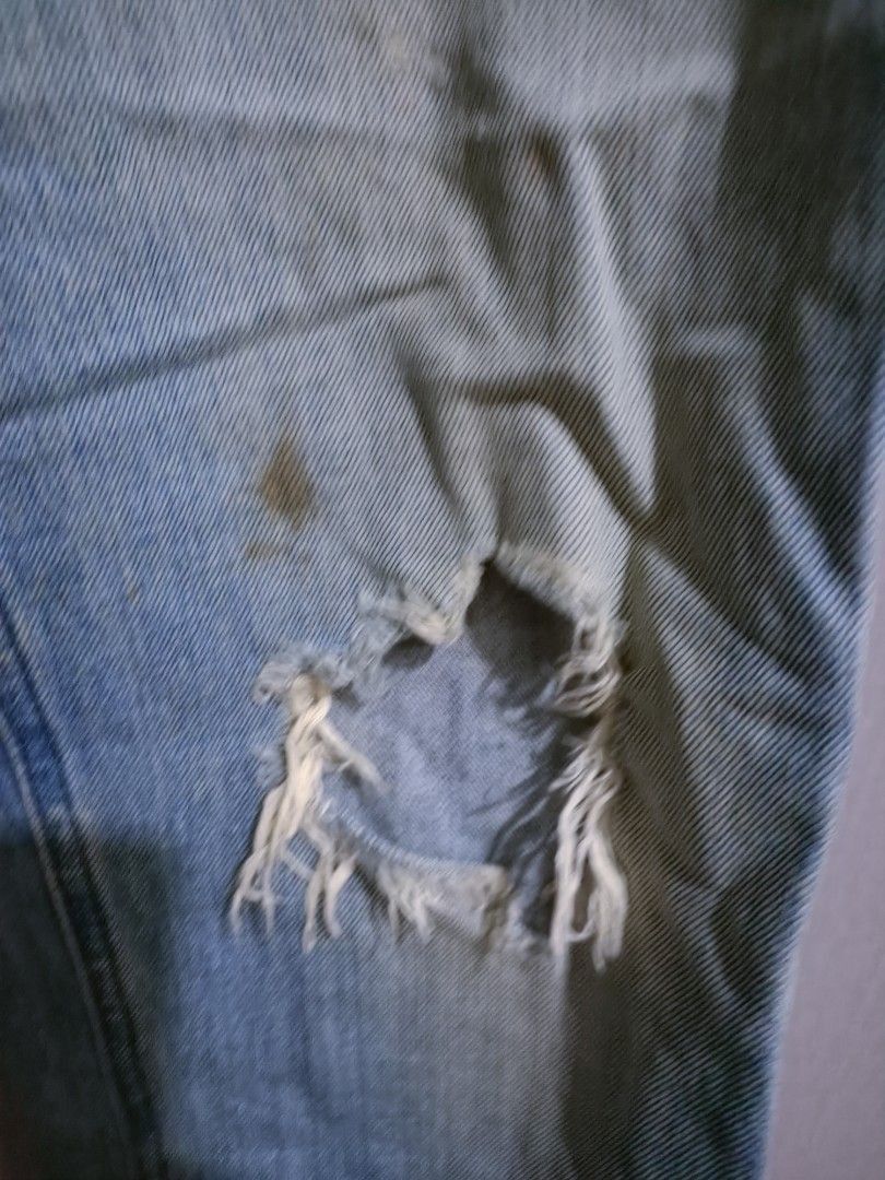 AMI Ami Alexandre Mattiussi Distressed Slim Jeans Size US 34 / EU 50 - 5 Thumbnail