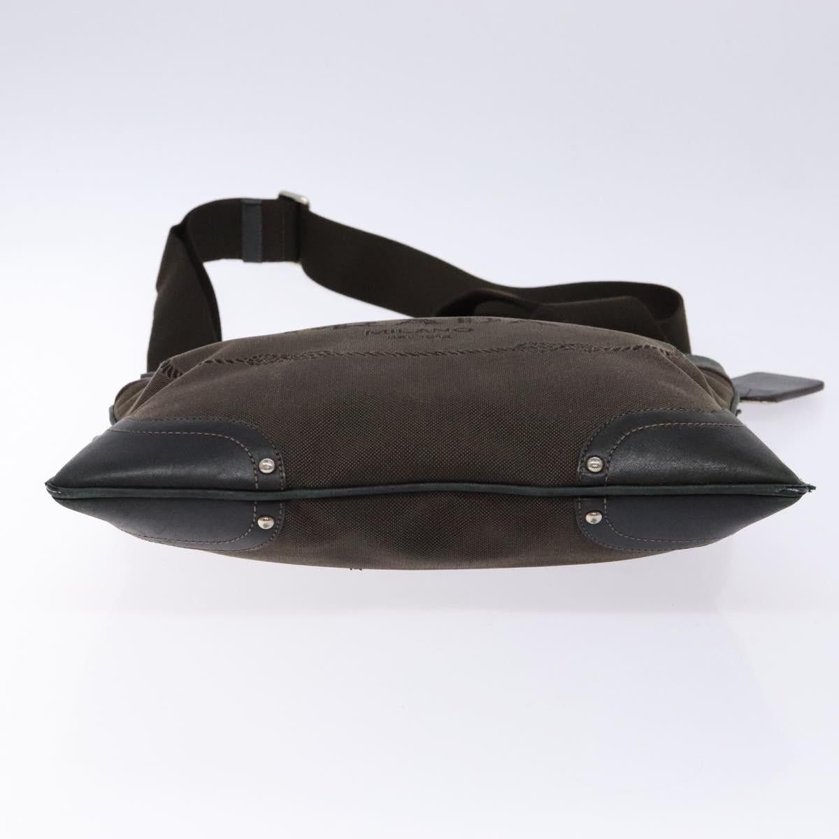Prada PRADA Shoulder Bag Canvas Leather Brown Silver Size ONE SIZE - 9 Thumbnail