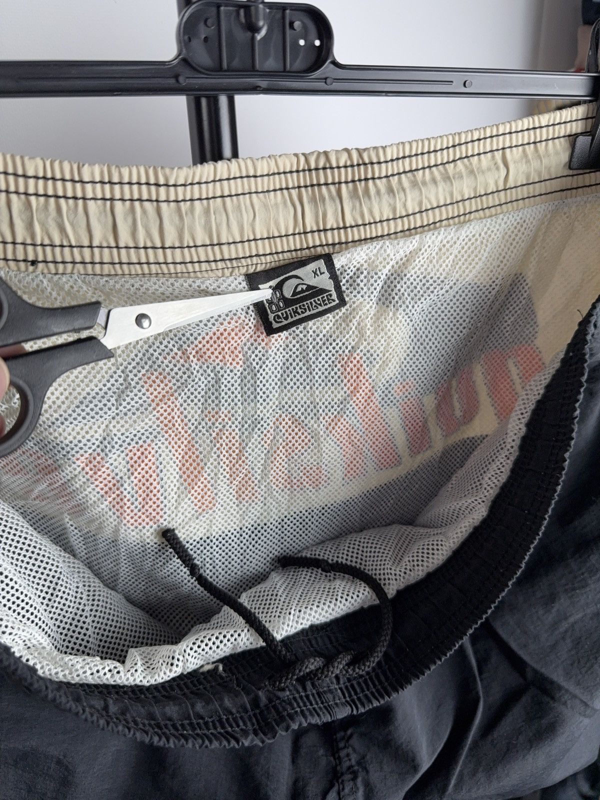 Quiksilver × Vintage Vintage 90s QUIKSILVER BIG PRINT Japanese Surf style Shorts Size US 38 / EU 54 - 9 Thumbnail