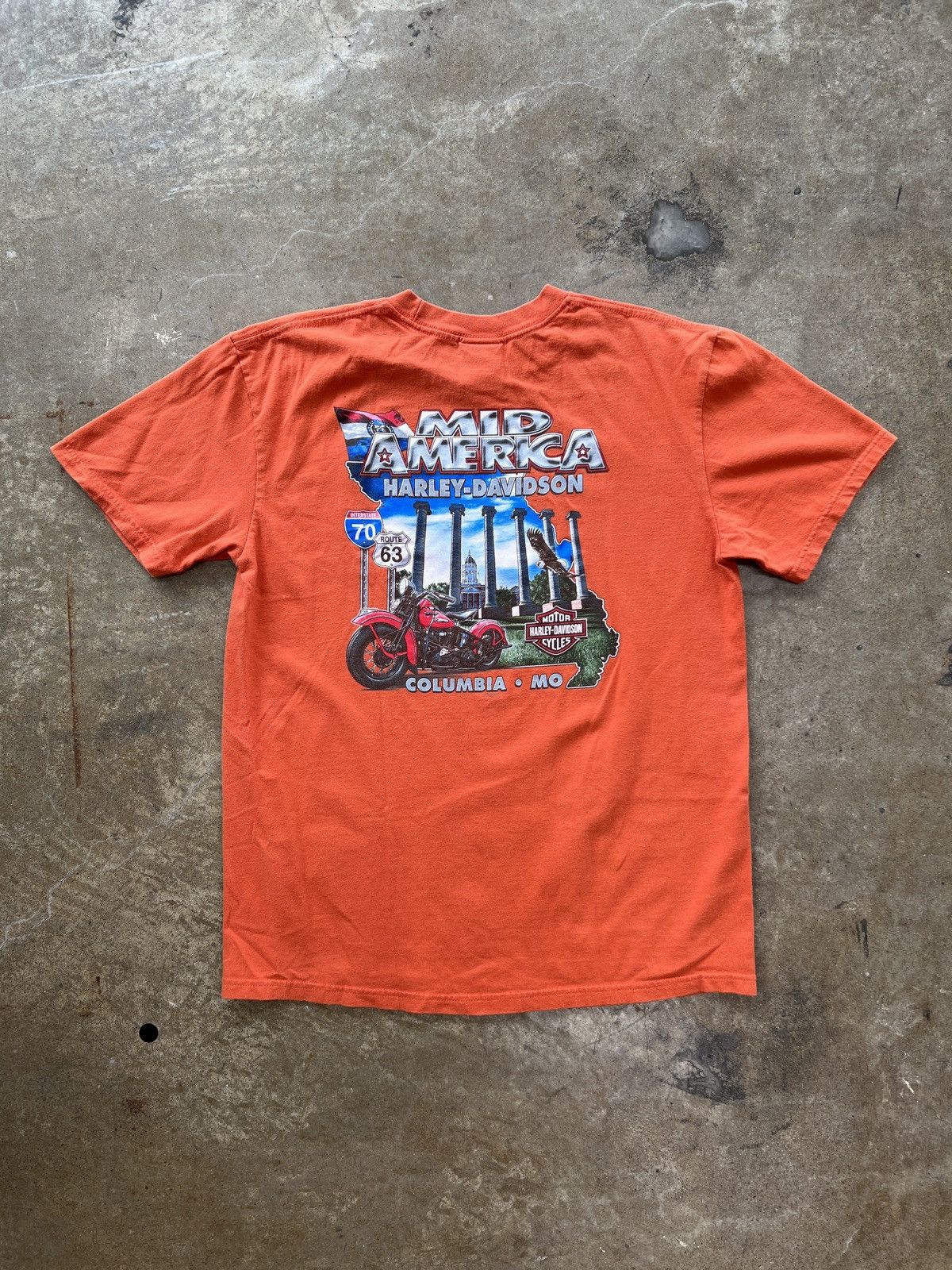 Harley Davidson Vintage Y2K 2009 Harley Davidson Mid American Tee Large Size US L / EU 52-54 / 3 - 2 Thumbnail