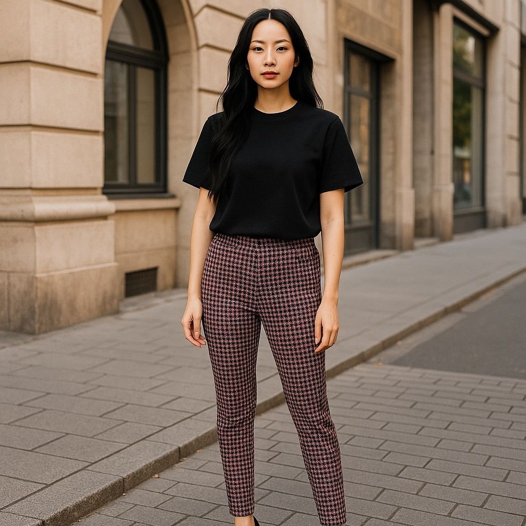 Anthropologie Anthropologie red and black houndstooth Size 26" / US 2 / IT 38 - 1 Thumbnail