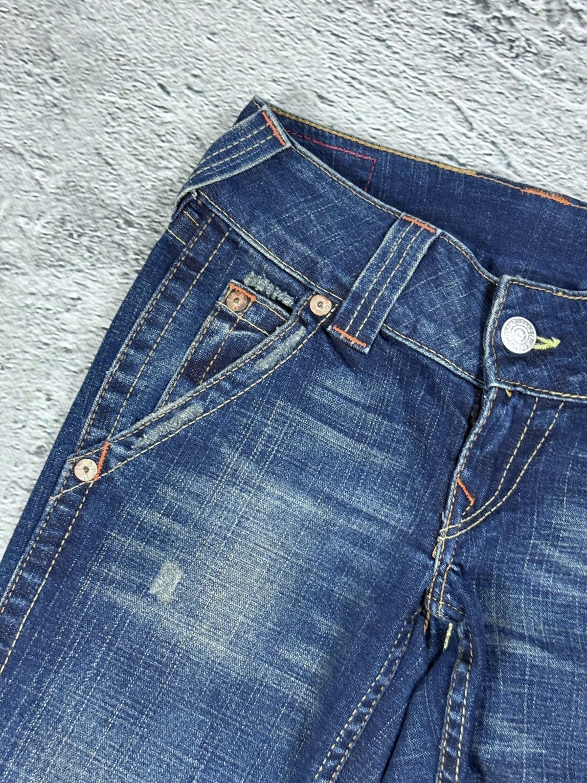 True Religion True Religion jeans flared navy contrast stitch Y2K Emma Size 27" / US 4 / IT 40 - 7 Thumbnail