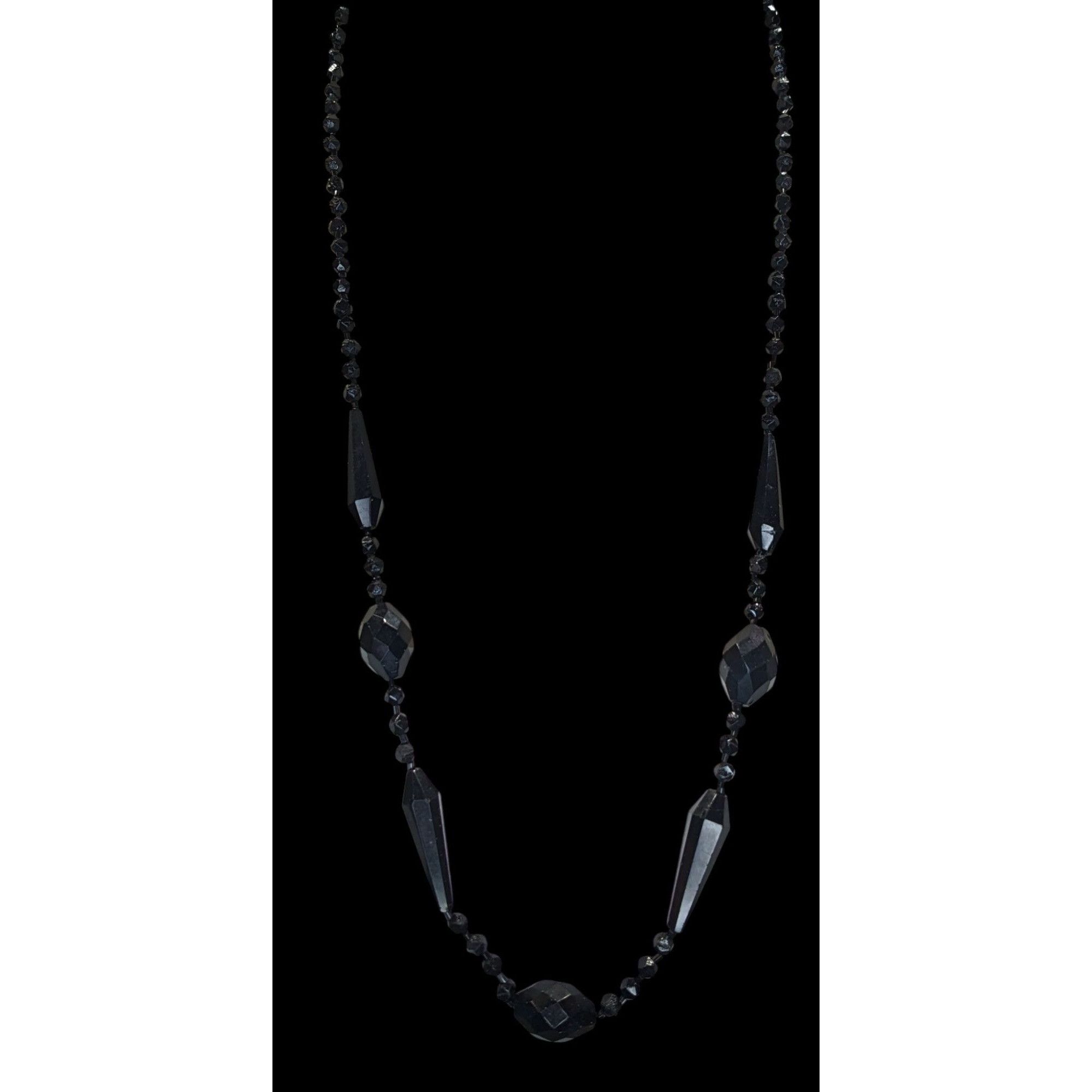 Other Corporate Goth Faceted Black Glass Beaded Necklace Size ONE SIZE - 5 Thumbnail