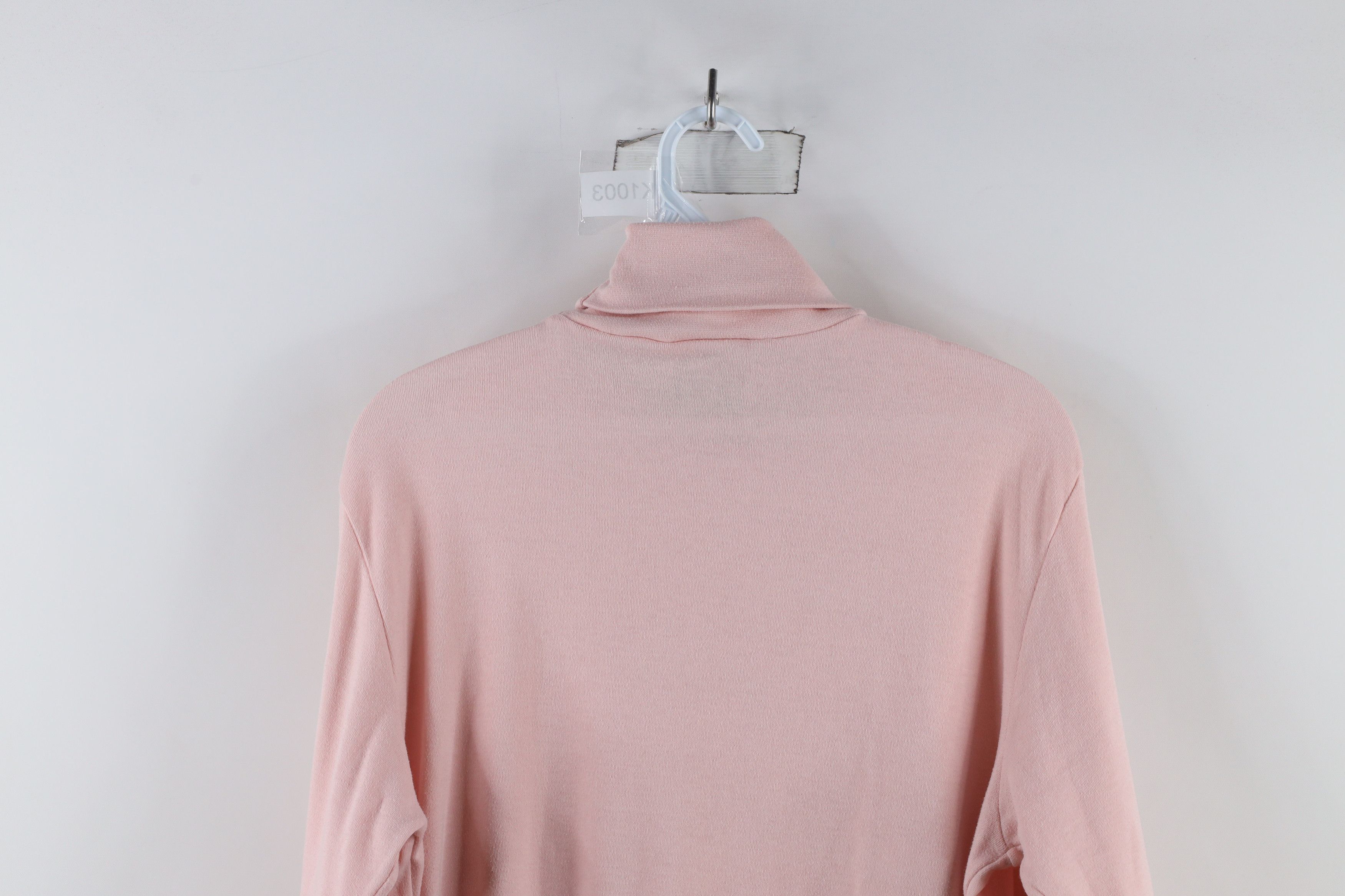 Vintage Vintage 90s Streetwear Long Sleeve Turtleneck T-Shirt Pink Size L / US 10 / IT 46 - 6 Thumbnail