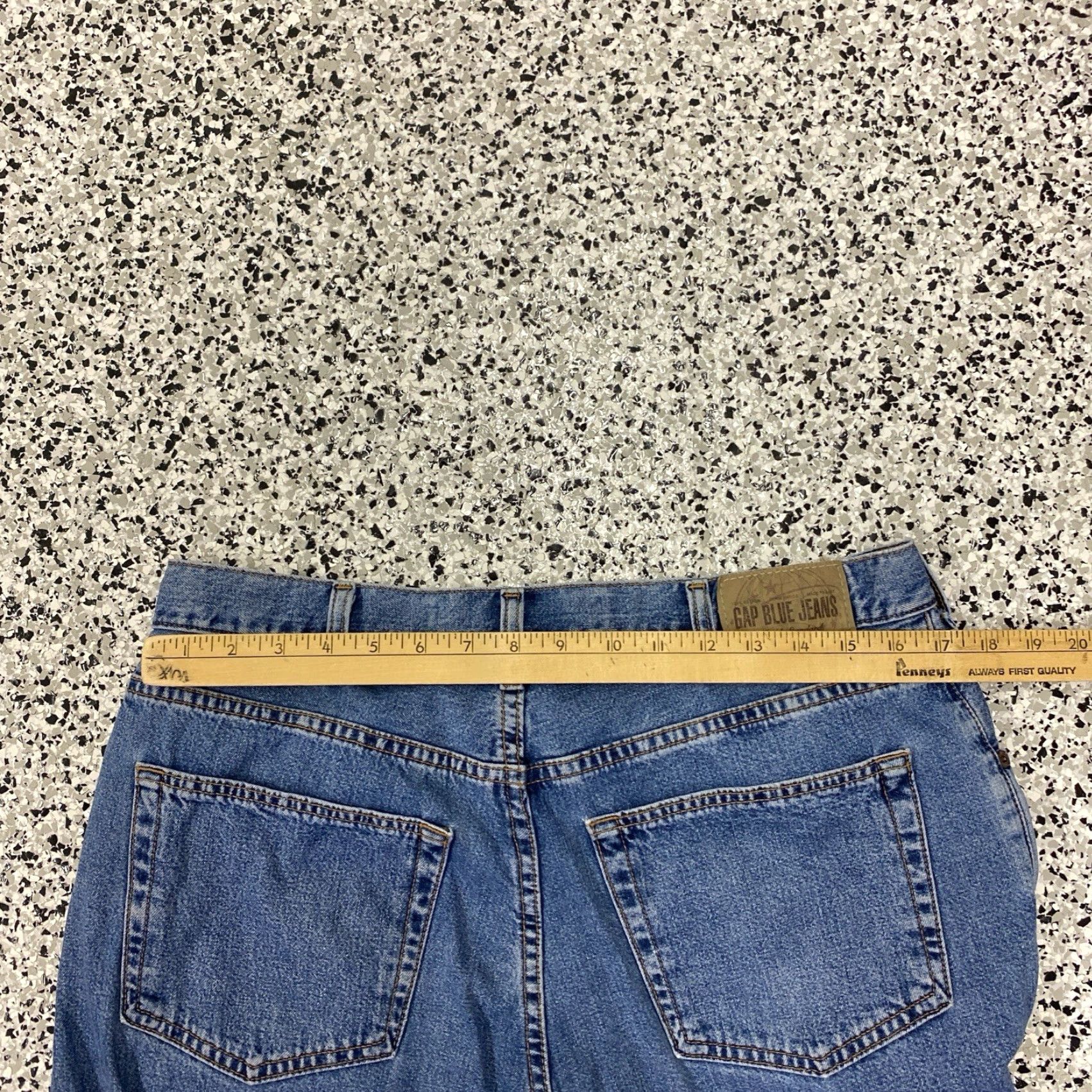 Gap VINTAGE GAP Jeans Mens 34x25.5 Wide-Leg Baggy Skater Faded Grunge Y2K HEMMED Size US 34 / EU 50 - 5 Thumbnail