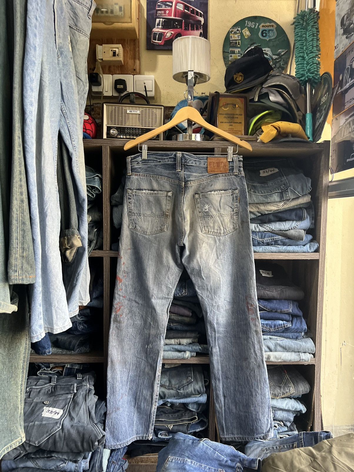 Edwin 🔥Vintage Edwin 505 Distressed Denim Size US 32 / EU 48 - 2 Thumbnail