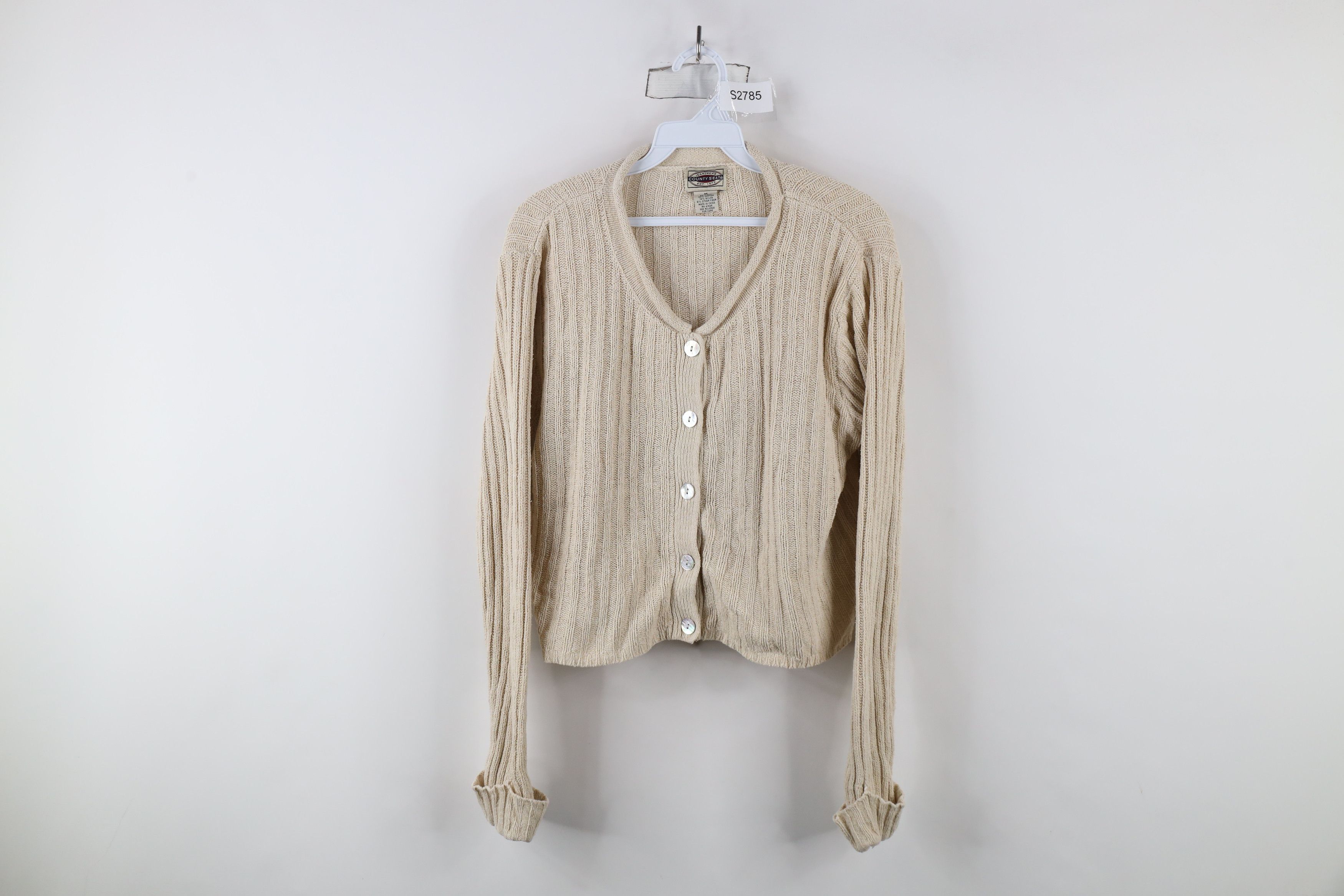 Vintage Vintage 90s Y2K Silk Blend Marled Knit Cardigan Sweater Size M / US 6-8 / IT 42-44 - 1 Thumbnail