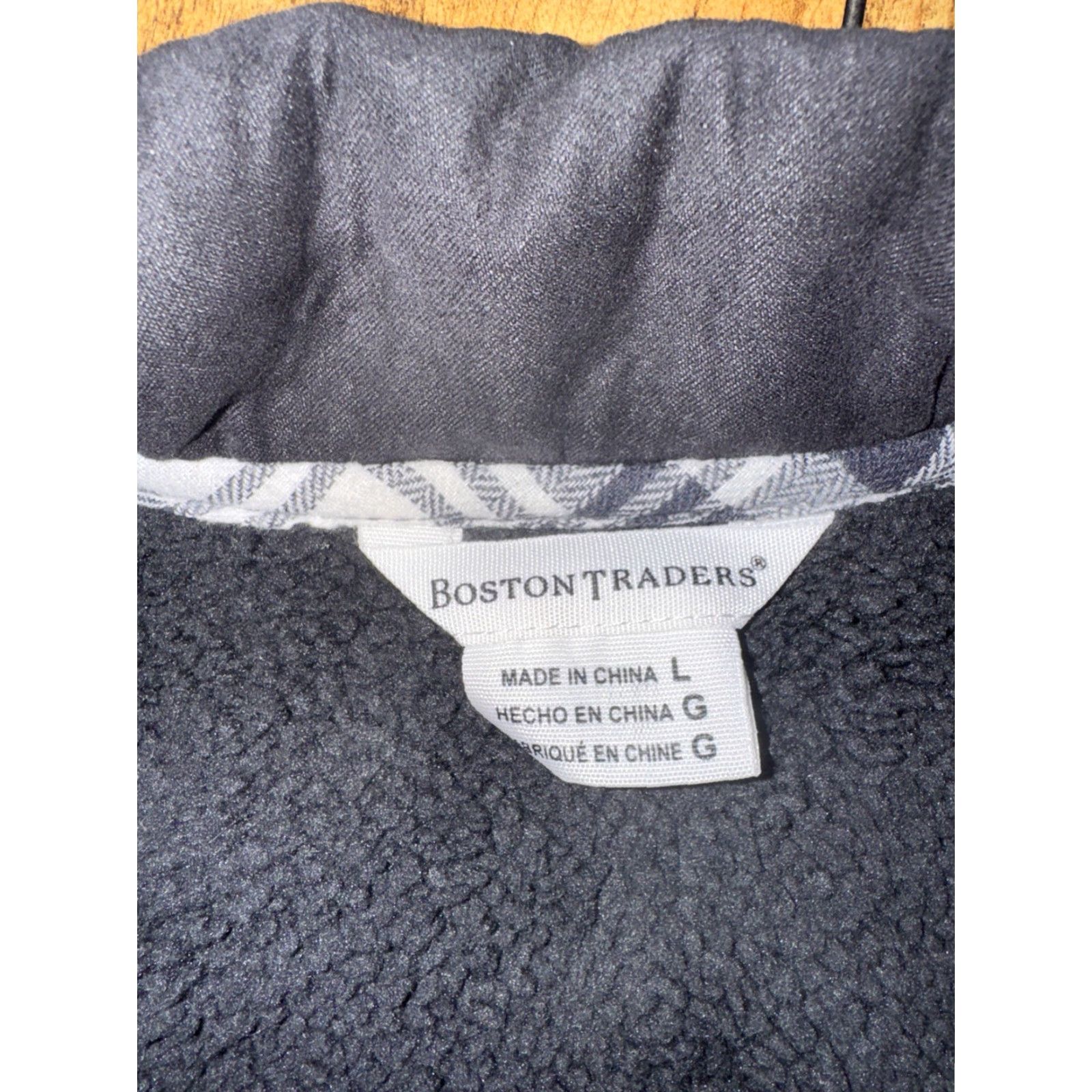 Vintage Boston Traders Faux Suede Trucker Jacket Women’s Large Navy Blue Regular Size L / US 10 / IT 46 - 4 Thumbnail