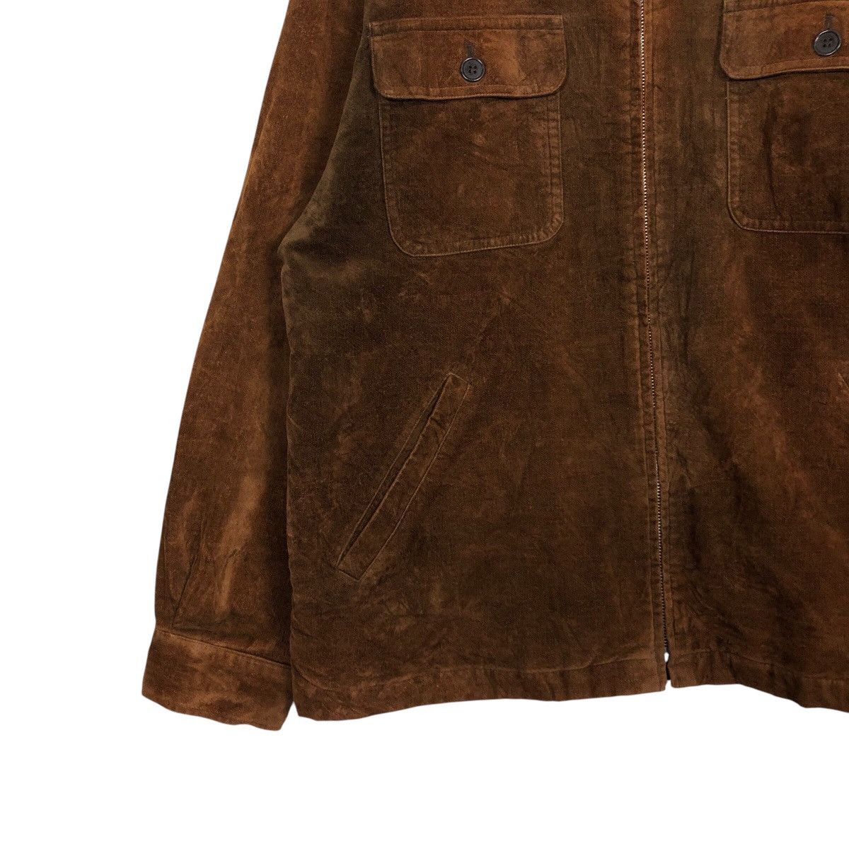 Japanese Brand 📌Rich Brown Vintage Zipper Chore Jacket Uniqlo Issey Miyake Size US M / EU 48-50 / 2 - 5 Thumbnail