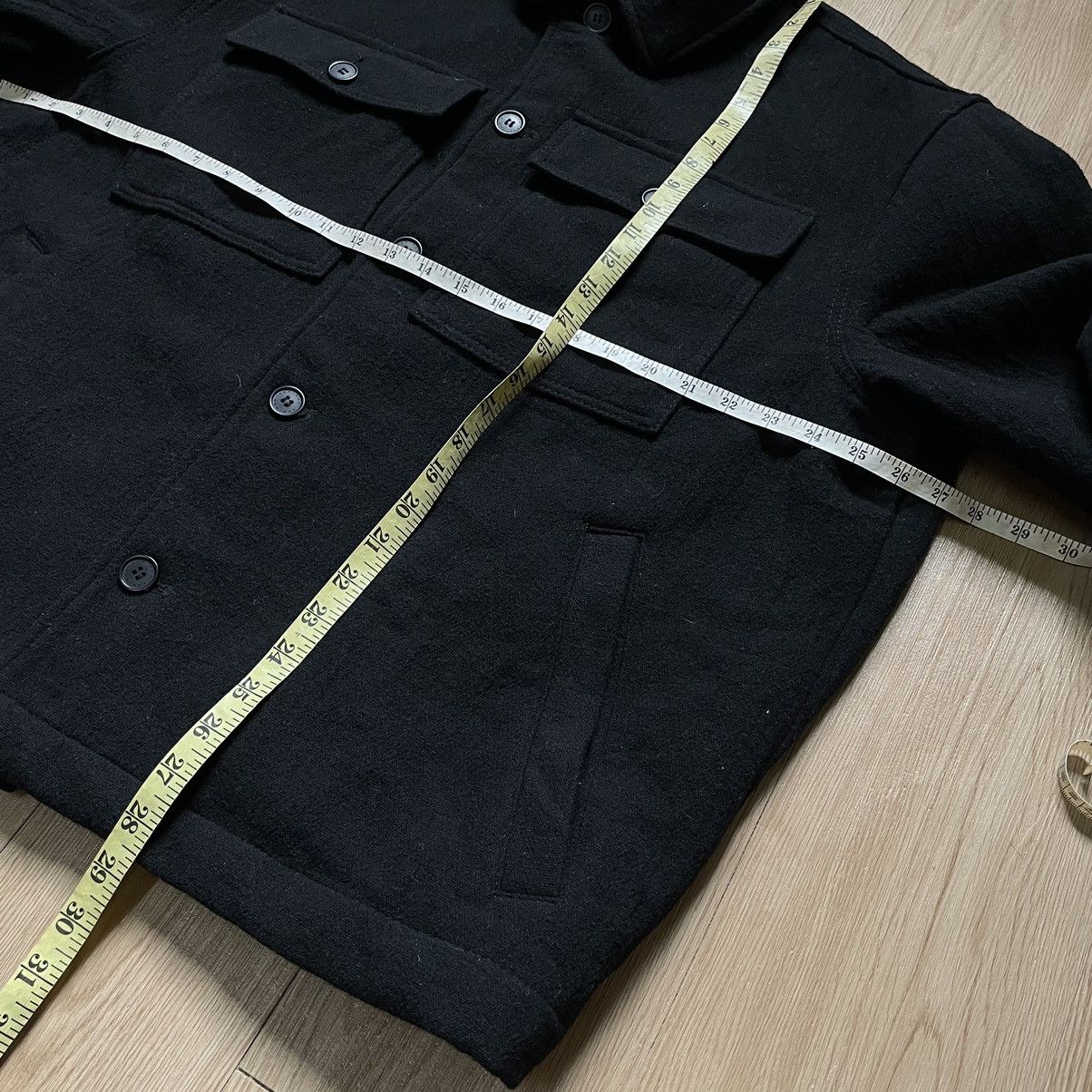 H&M H&M Men Black Solid Wool Blend Collar Jacket XL Size US XL / EU 56 / 4 - 12 Thumbnail