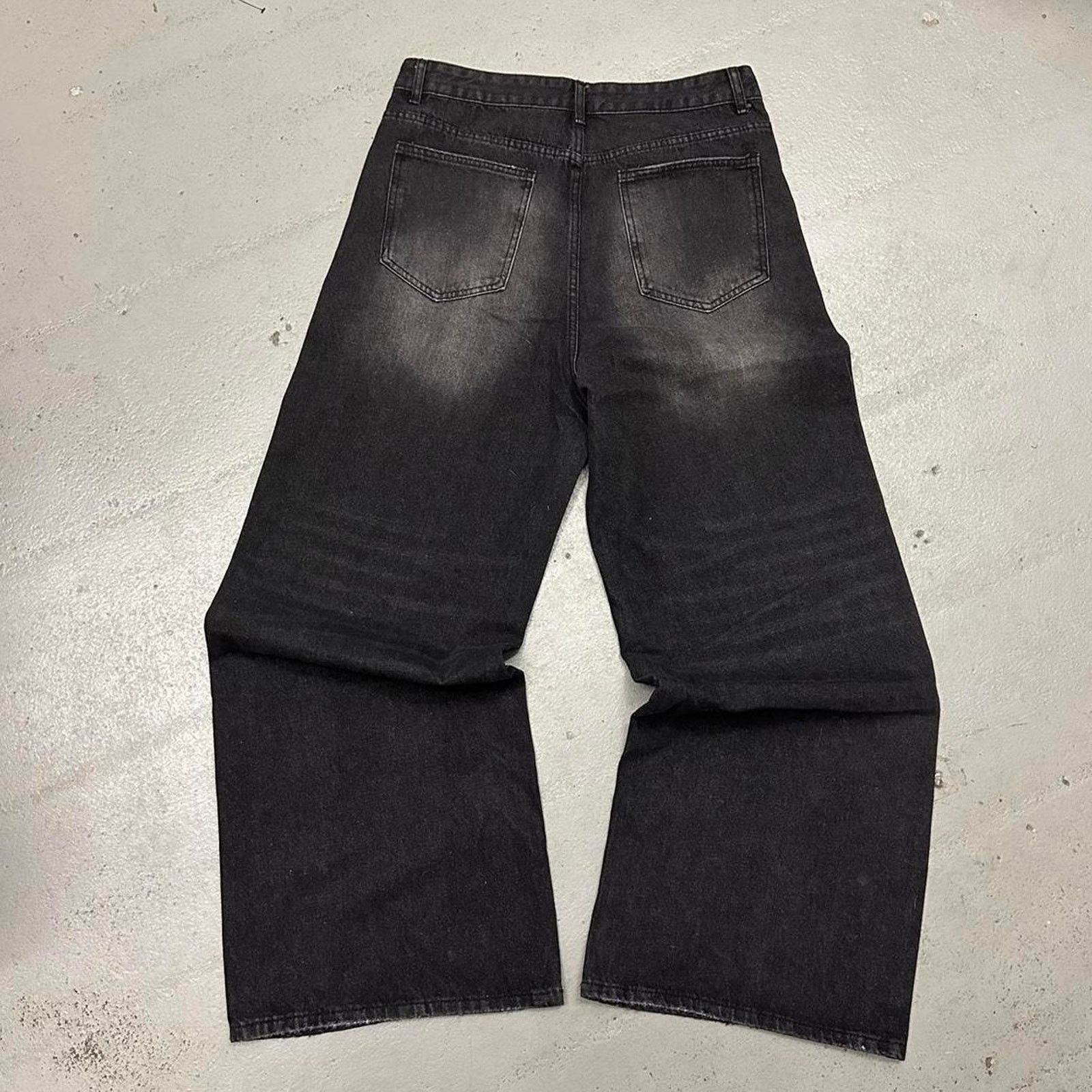 Other BLACK FADE Vintage BAGGY y2k DENIM WAIST 32 MODELED Size US 32 / EU 48 - 5 Thumbnail
