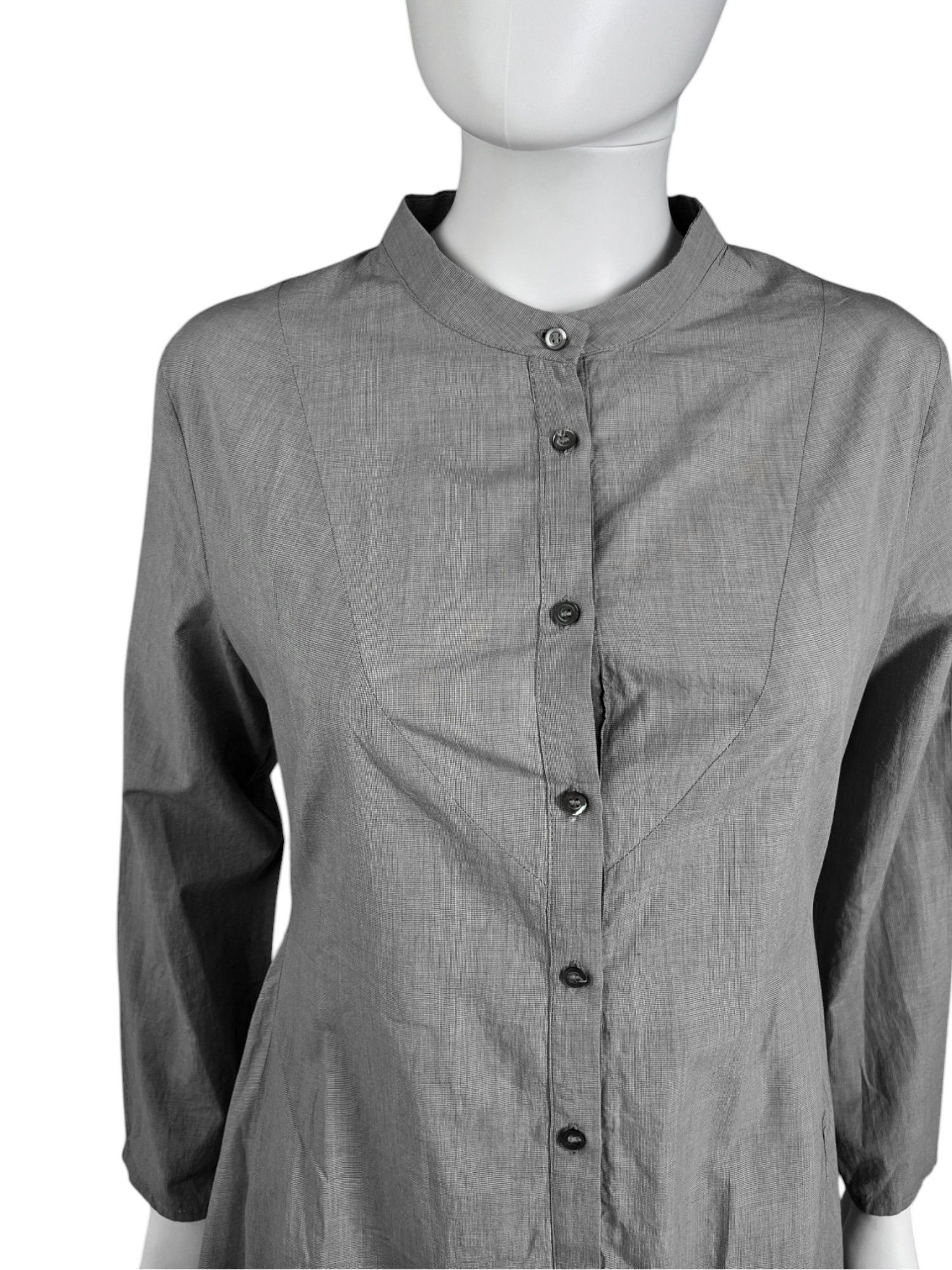 Masnada 🔥Grail! Grey Cotton Curved Shirt Size M / US 6-8 / IT 42-44 - 3 Thumbnail