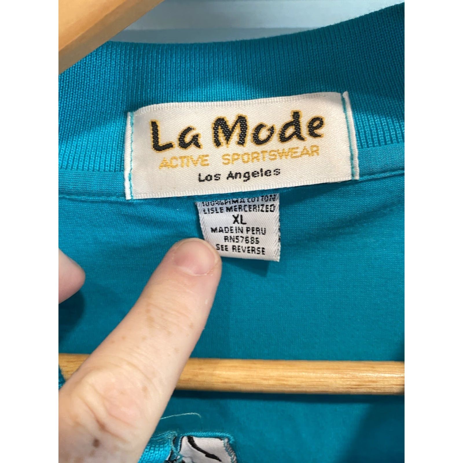 Vintage VINTAGE Polo Shirt La Mode Green Polo Shirt NOS XL Men Green Cotton Golf NWT 90s Mens Size US XL / EU 56 / 4 - 5 Thumbnail