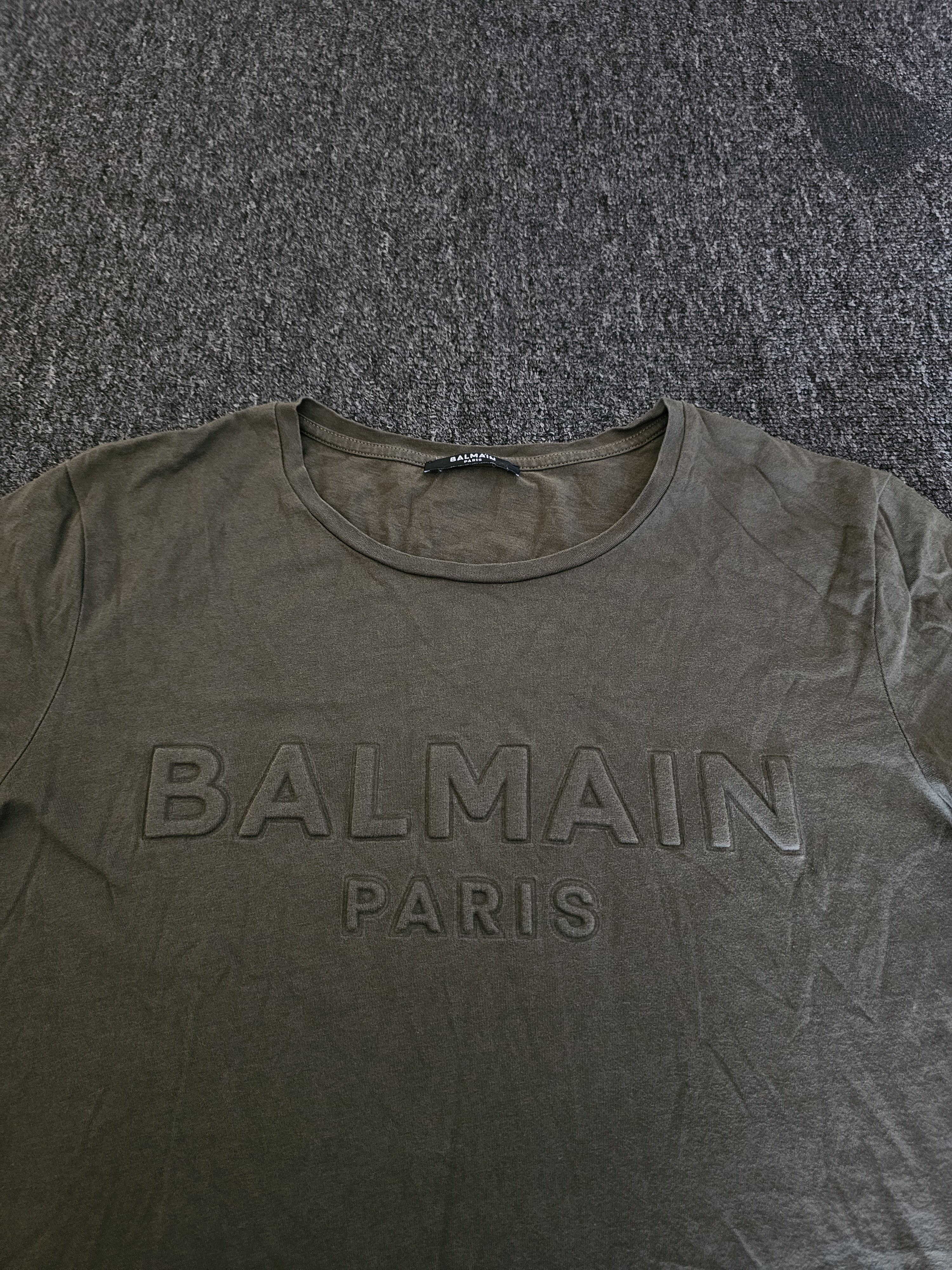 Balmain Balmain Men's Embossed Logo T-Shirt Size M Size US M / EU 48-50 / 2 - 2 Thumbnail