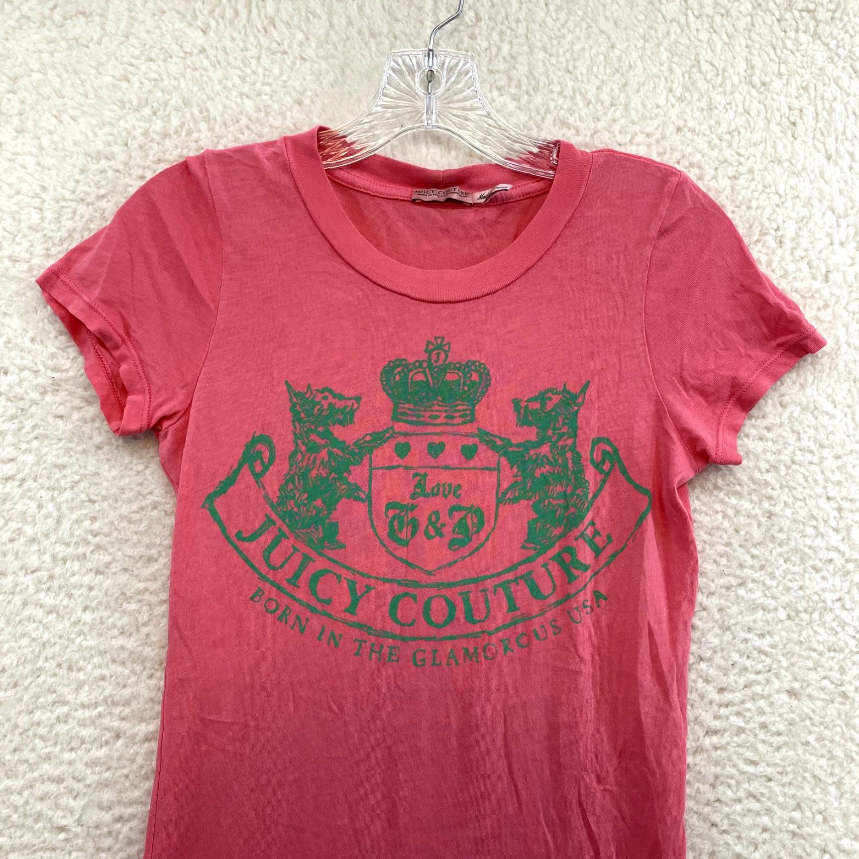 Juicy Couture Y2K Vintage Juicy Couture Long Top Shirt S Pink Crest Logo McBling Mens Womens Girls Boys Size S / US 4 / IT 40 - 3 Thumbnail