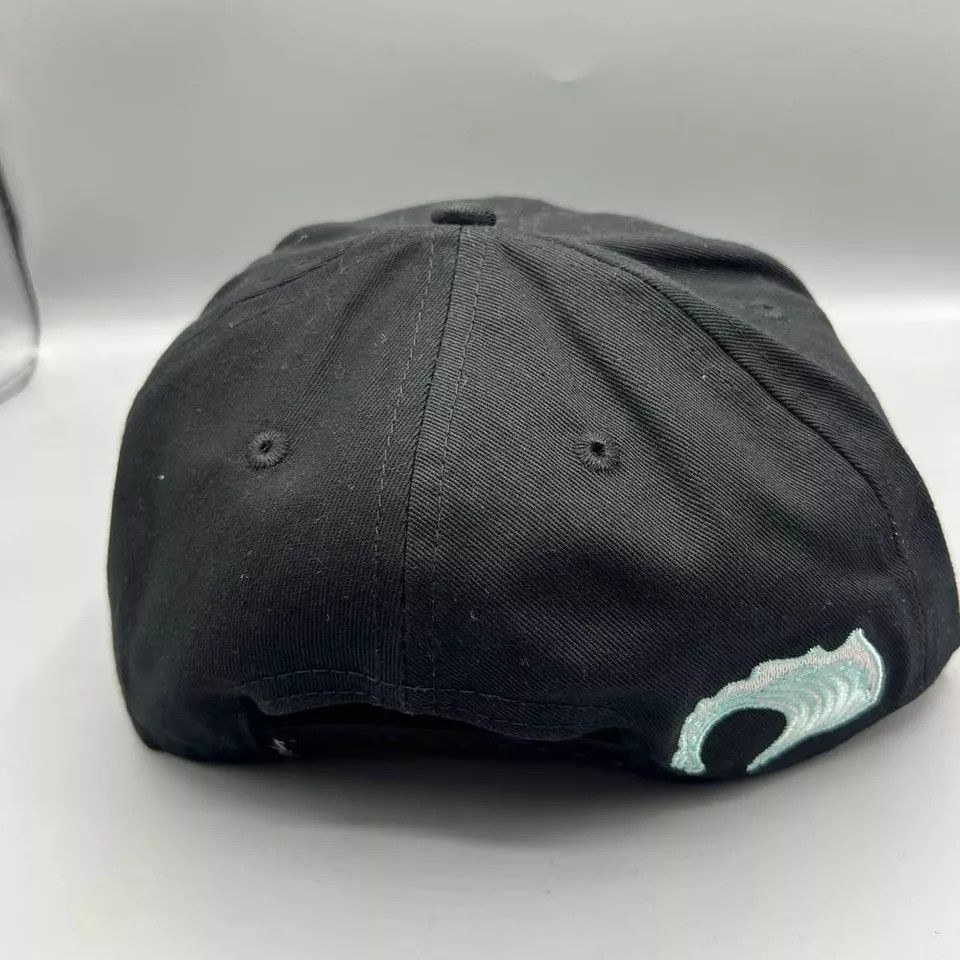 Other Wavy Brand Hat Men Black Surf Embroidered Snap Back Cap Size ONE SIZE - 4 Thumbnail