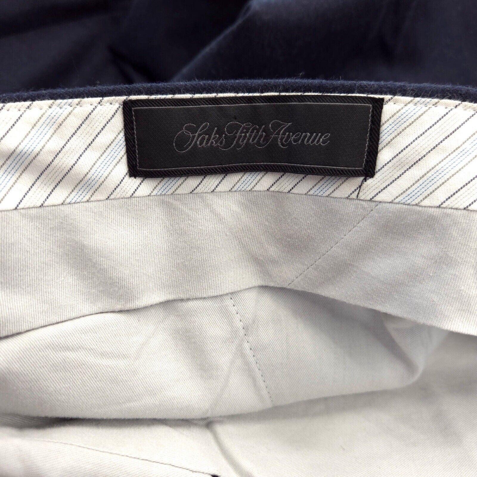 Saks Fifth Avenue Saks Fifth Avenue Kale 100% Wool Dress Pants Mens 34x29 Navy Size US 34 / EU 50 - 5 Thumbnail