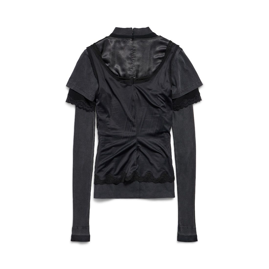 Balenciaga o1tr1nto0426 Layered Top in Black Size L / US 10 / IT 46 - 6 Thumbnail