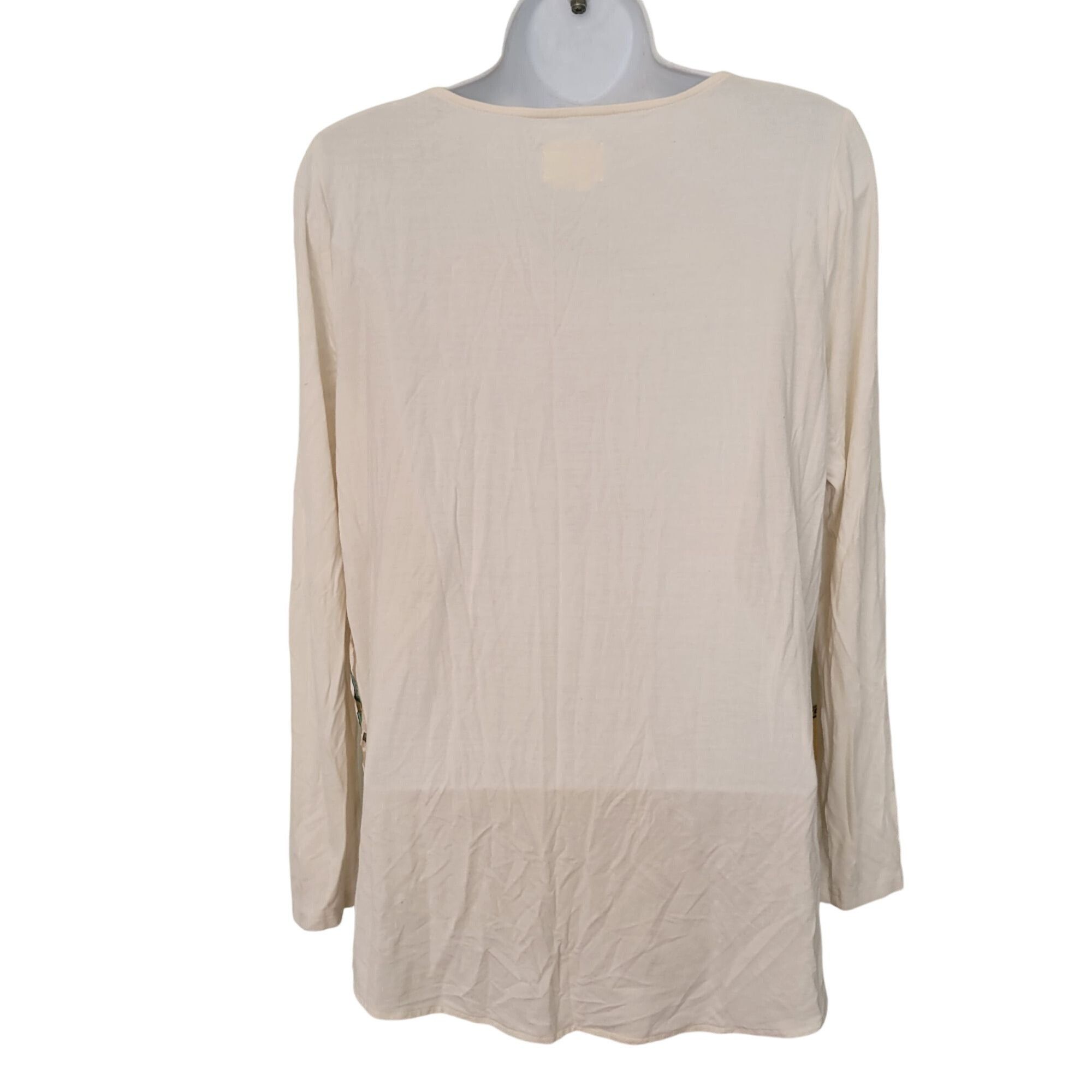 Anthropologie Anthropologie Deletta Bird Print Long Sleeve Top Cream S Vel Size S / US 4 / IT 40 - 3 Thumbnail
