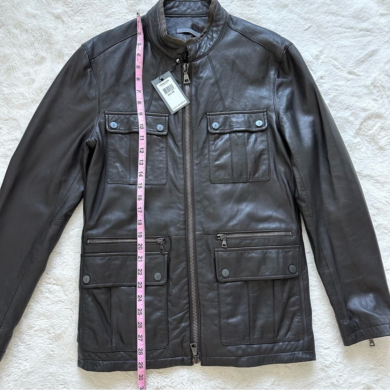 NWT! John Varvatos men’s leather jacket 48 EU or M 2600$!!