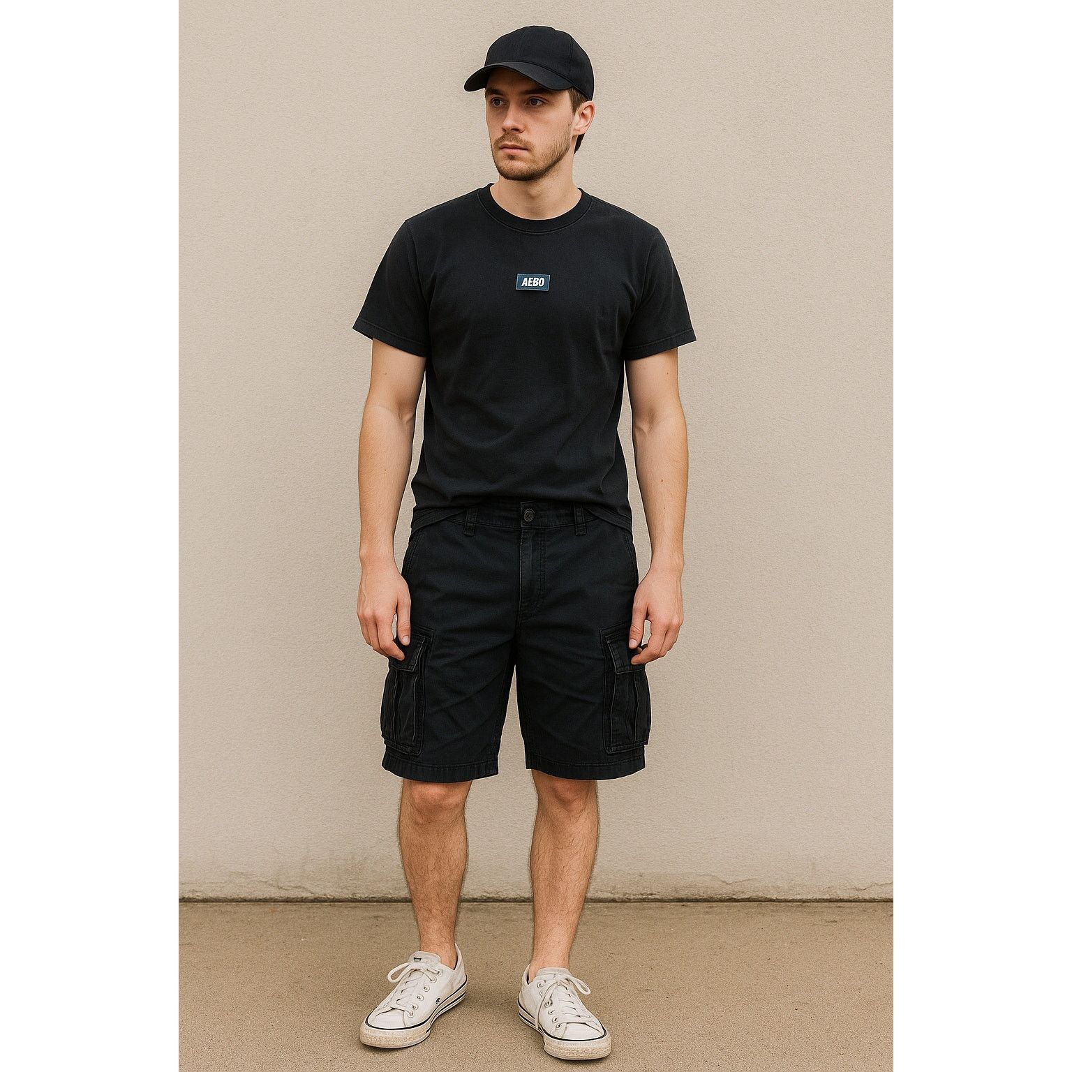 Aeropostale Black Cargo Shorts Aero Men’s Size 29 Utility Pockets Size US 29 - 1 Thumbnail