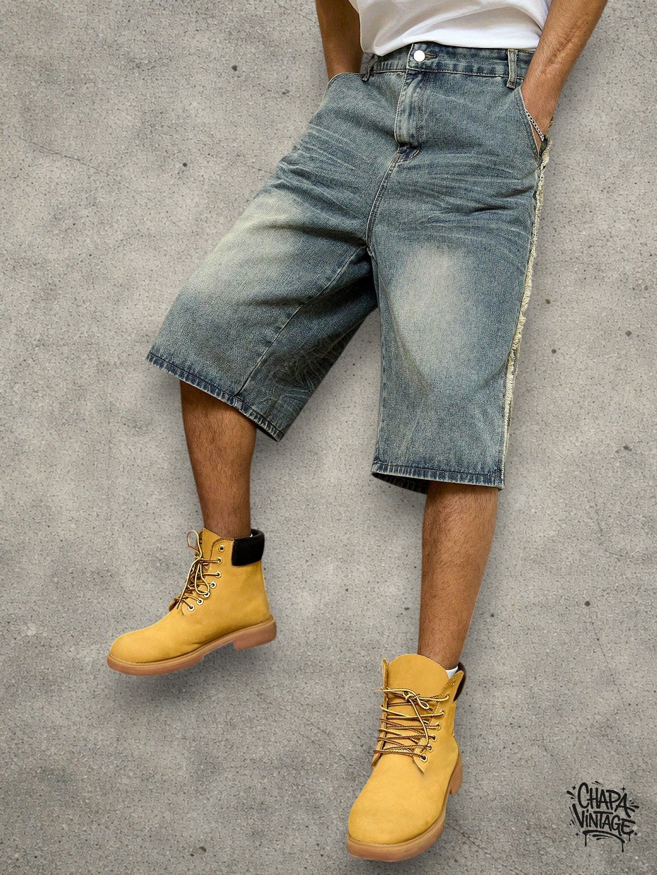 Vintage Washed jeans shorts Size US 32 / EU 48 - 2 Thumbnail