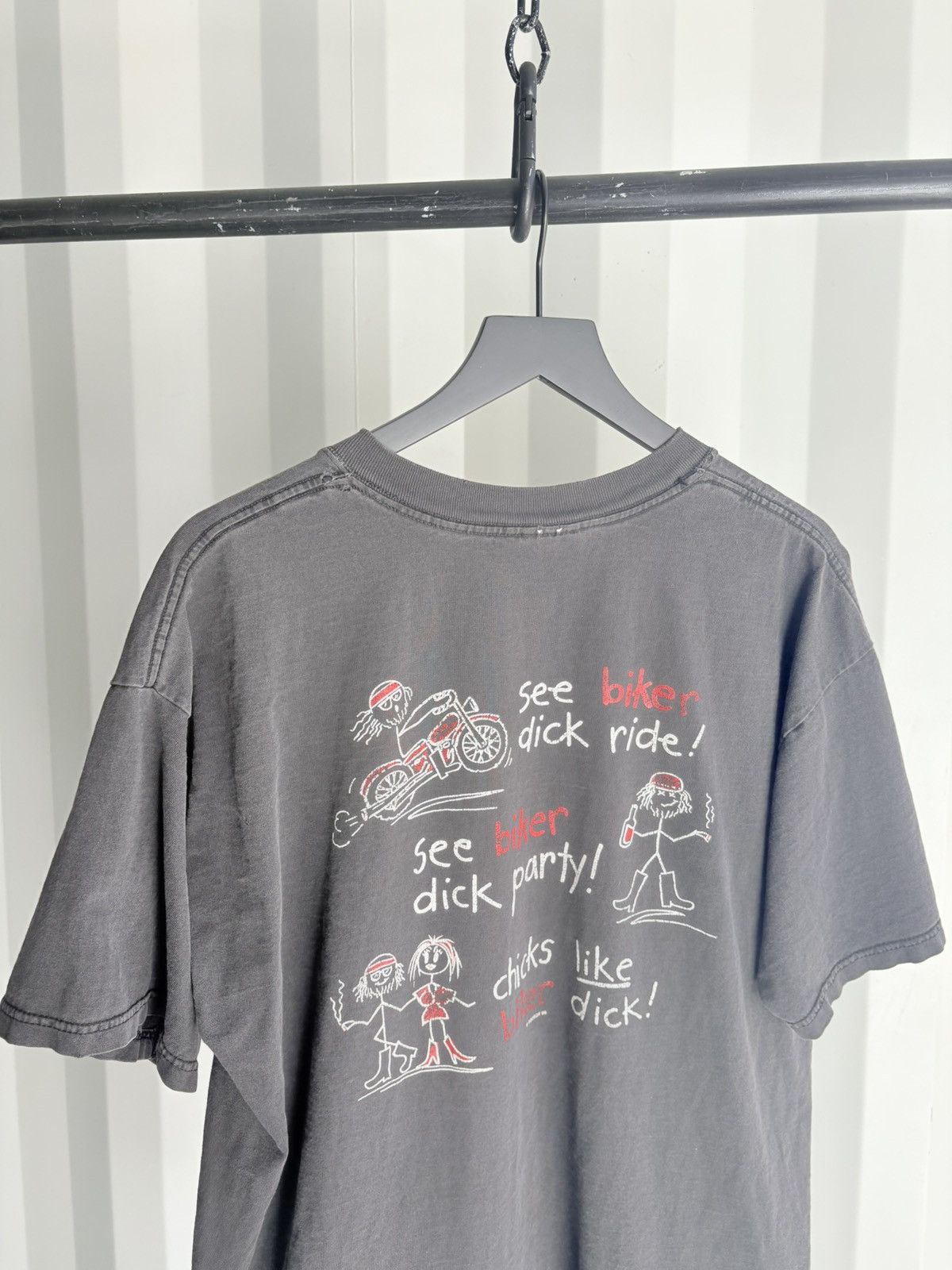 Vintage Vintage Dont Be A Dick Shirt Faded Distressed GRUNGE Band Size US XL / EU 56 / 4 - 1 Thumbnail
