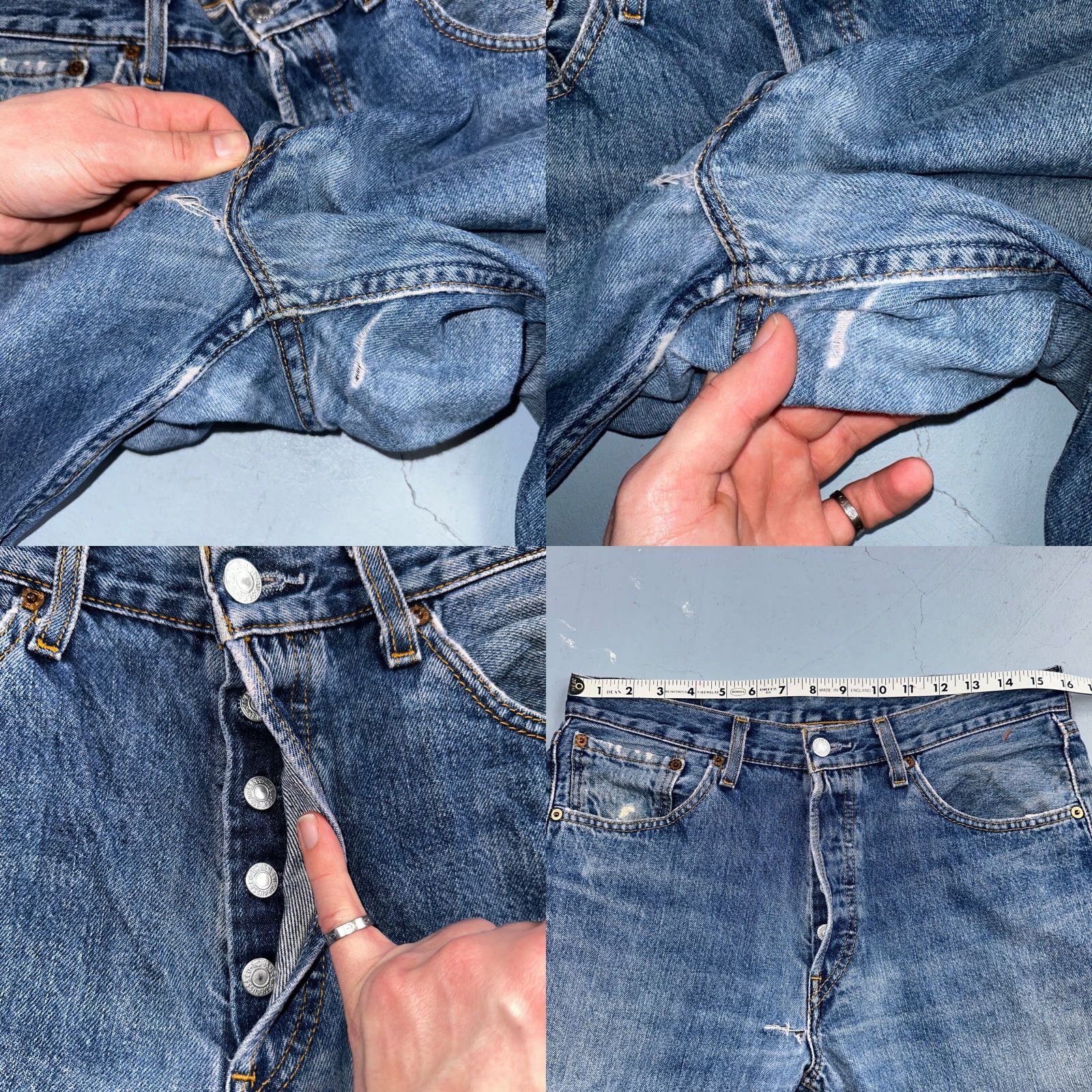 Levi's VINTAGE Levi's 501 Jeans 32x32 Levi's 501 Series Straight Mid Blue Denim Cotton Men 90s Europe 32x32 Regular Jeans Mens Size US 32 / EU 48 - 8 Thumbnail