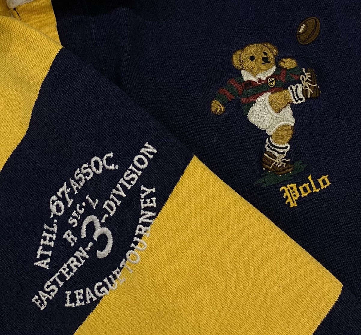 Polo Ralph Lauren Polo Ralph Lauren Polo Bear Rugby L/S x Vintage x Streetwear Size US XL / EU 56 / 4 - 4 Thumbnail