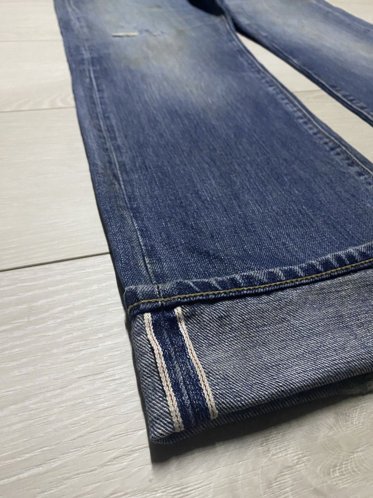 Japanese Brand Vintage Uniqlo Grunge Selvedge Distressed Jeans Size US 36 / EU 52 - 13 Thumbnail