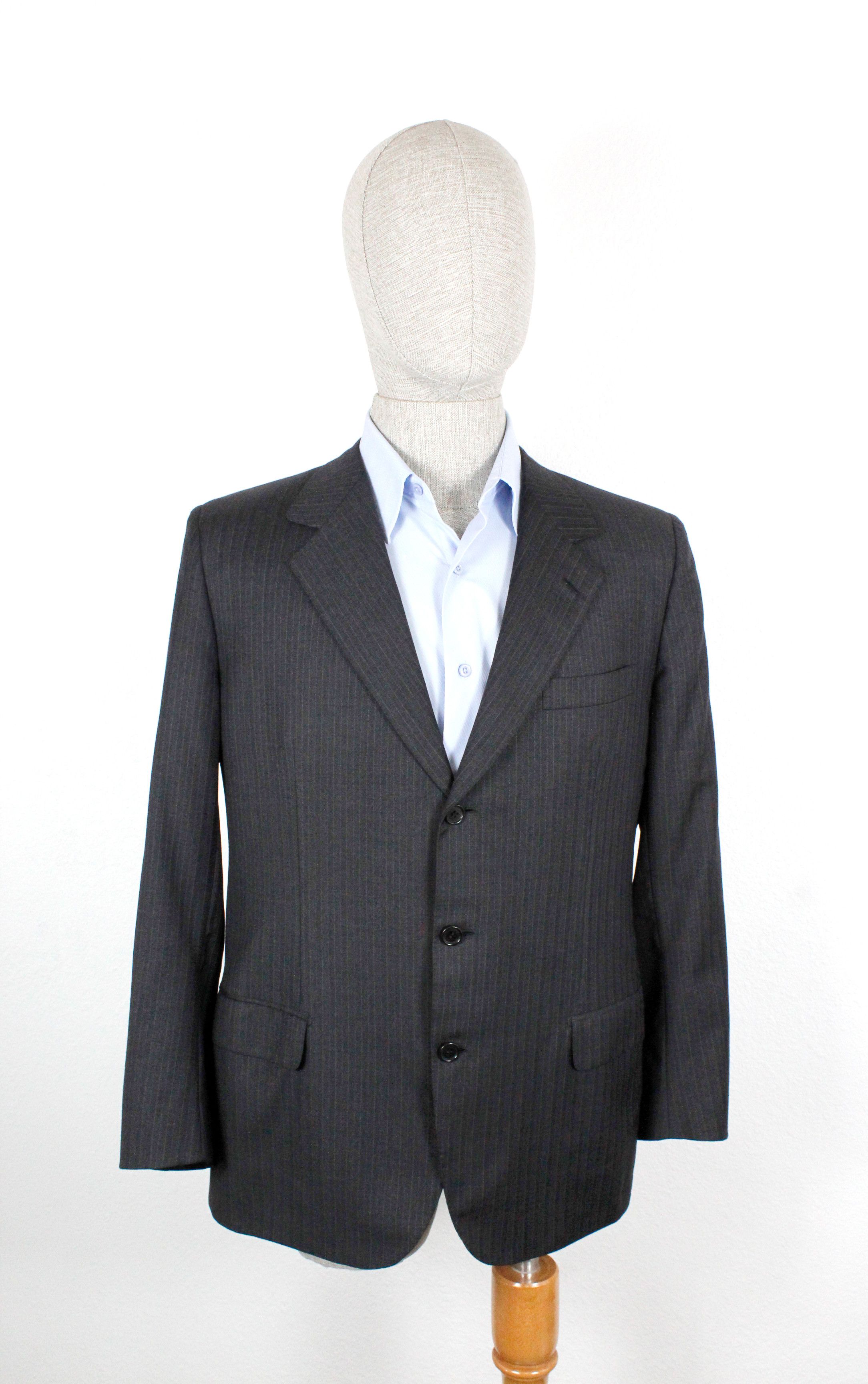 Brioni Brioni Parigi Black Striped Wool 150s Blazer Jacket Size US L / EU 52-54 / 3 - 1 Thumbnail