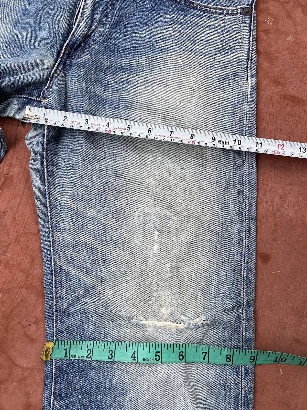 Edwin 🔥 Vintage Edwin jeans Distressed street fashion Size US 31 - 16 Thumbnail