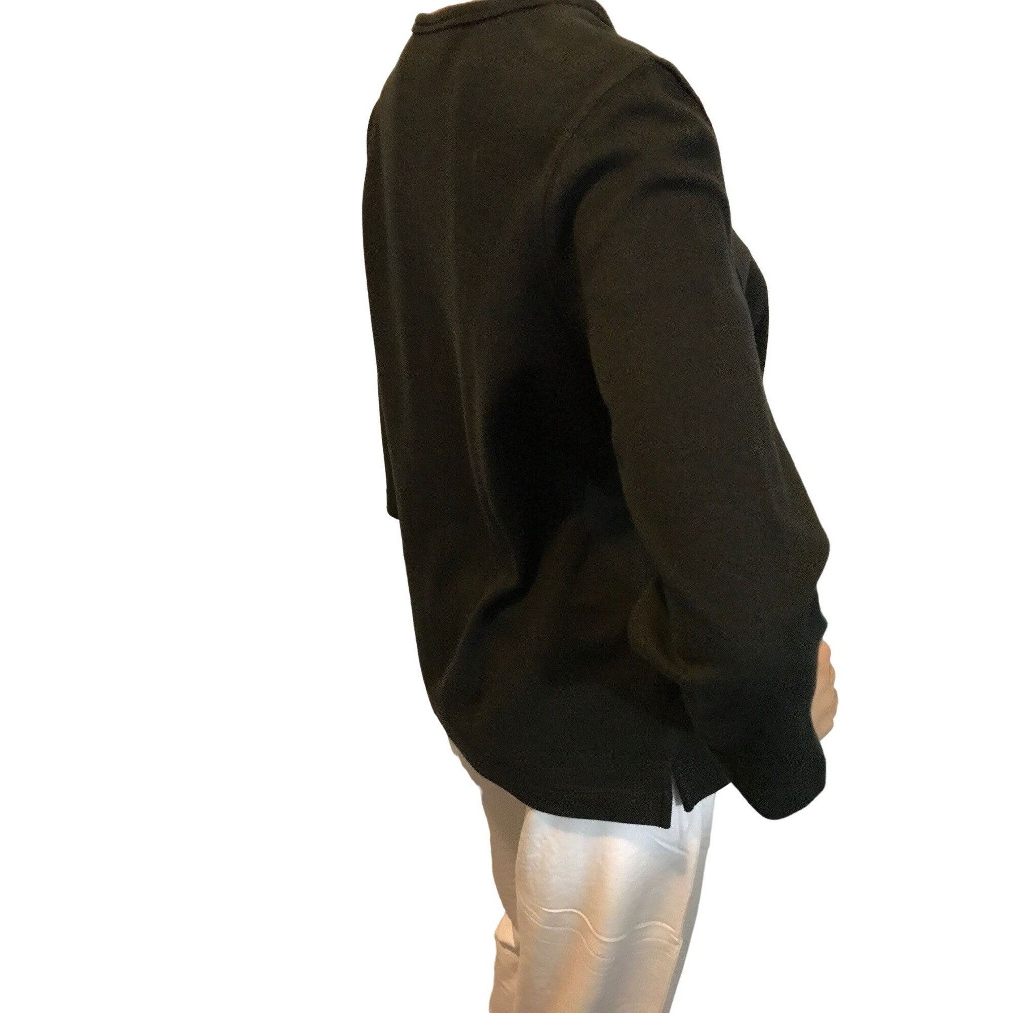 Vintage Christine Alexander Medium Black Cotton Blend Shirt Top Tee Size M / US 6-8 / IT 42-44 - 6 Thumbnail