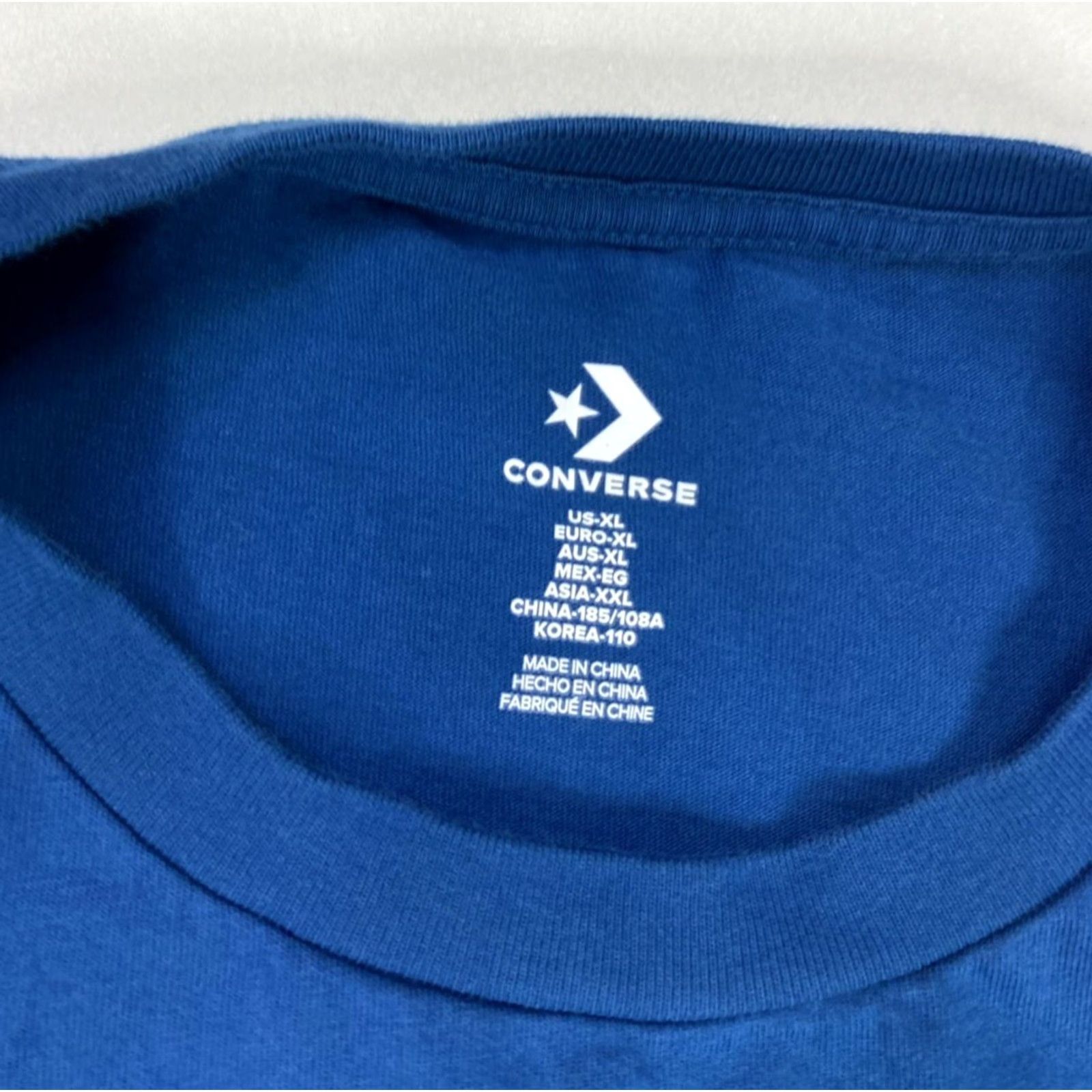 Converse Converse Graphic T-shirt Men Large Blue Short Sleeve T-Shirt Graphic Print Logo Crew Neck Shirt Mens L Blue Graphic Size US L / EU 52-54 / 3 - 5 Thumbnail