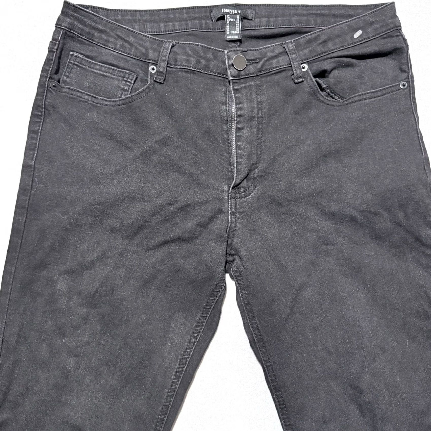Forever 21 Forever 21 Skinny Jeans Women Black Denim Pockets Mid-Rise Zip Fly 34 Size 24" / US 00 / IT 34 - 2 Thumbnail