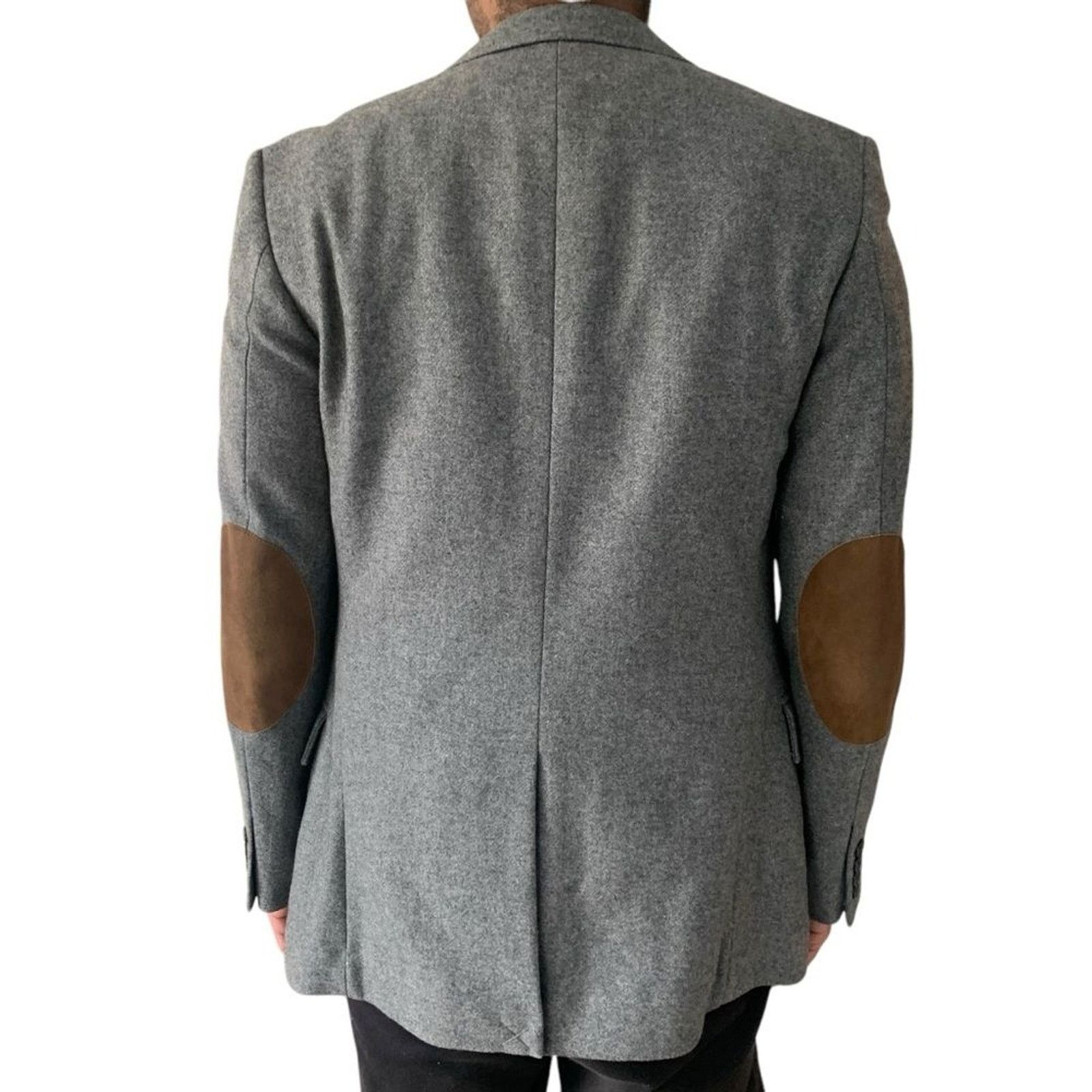 J.Crew J Crew Wool Blend Suede Elbow Patch Sports Jacket Blazer Men Size 36R - 7 Thumbnail