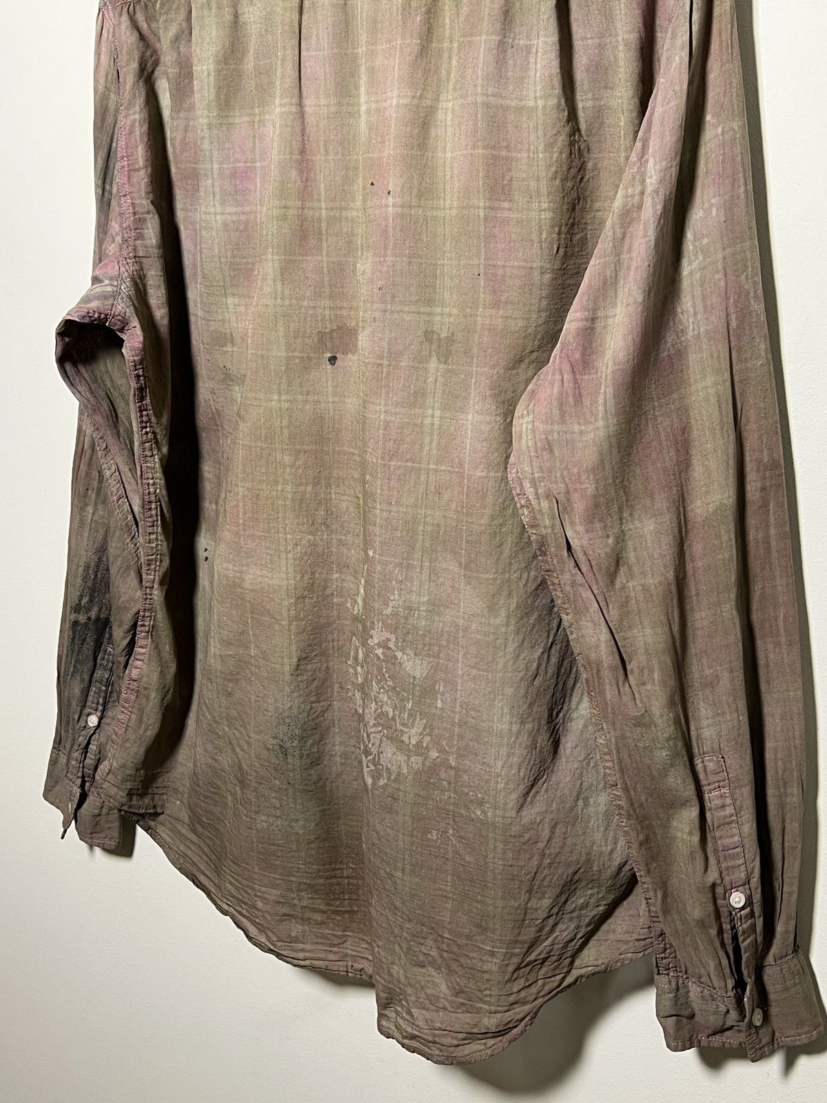 Acne Studios Acne Studios distressed and artfully chaotic painted shirt Size US M / EU 48-50 / 2 - 11 Thumbnail