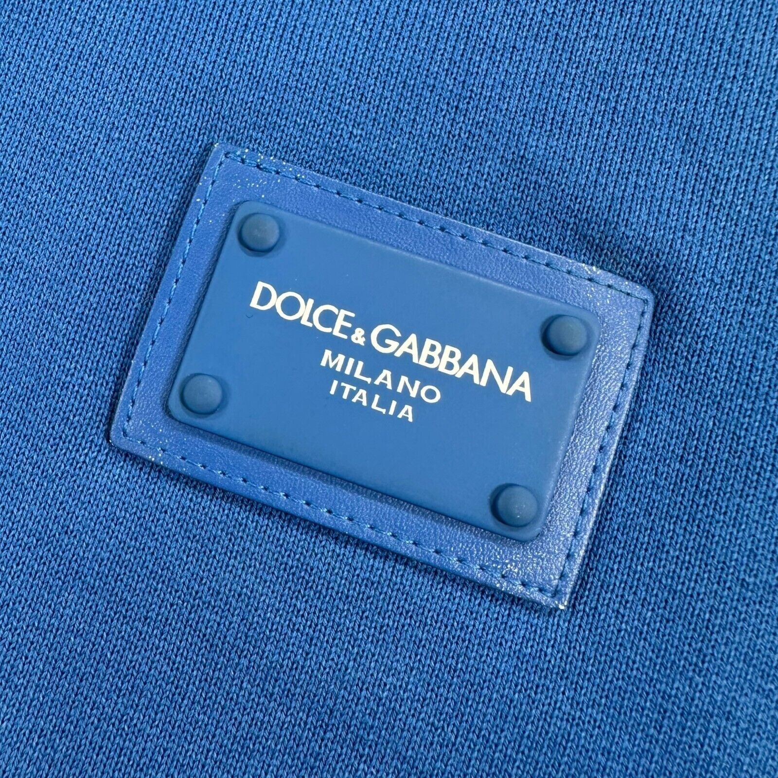 Dolce & Gabbana Dolce & Gabbana Size M Sweatshirt Blue on Blue Plaque Logo Size US M / EU 48-50 / 2 - 6 Thumbnail