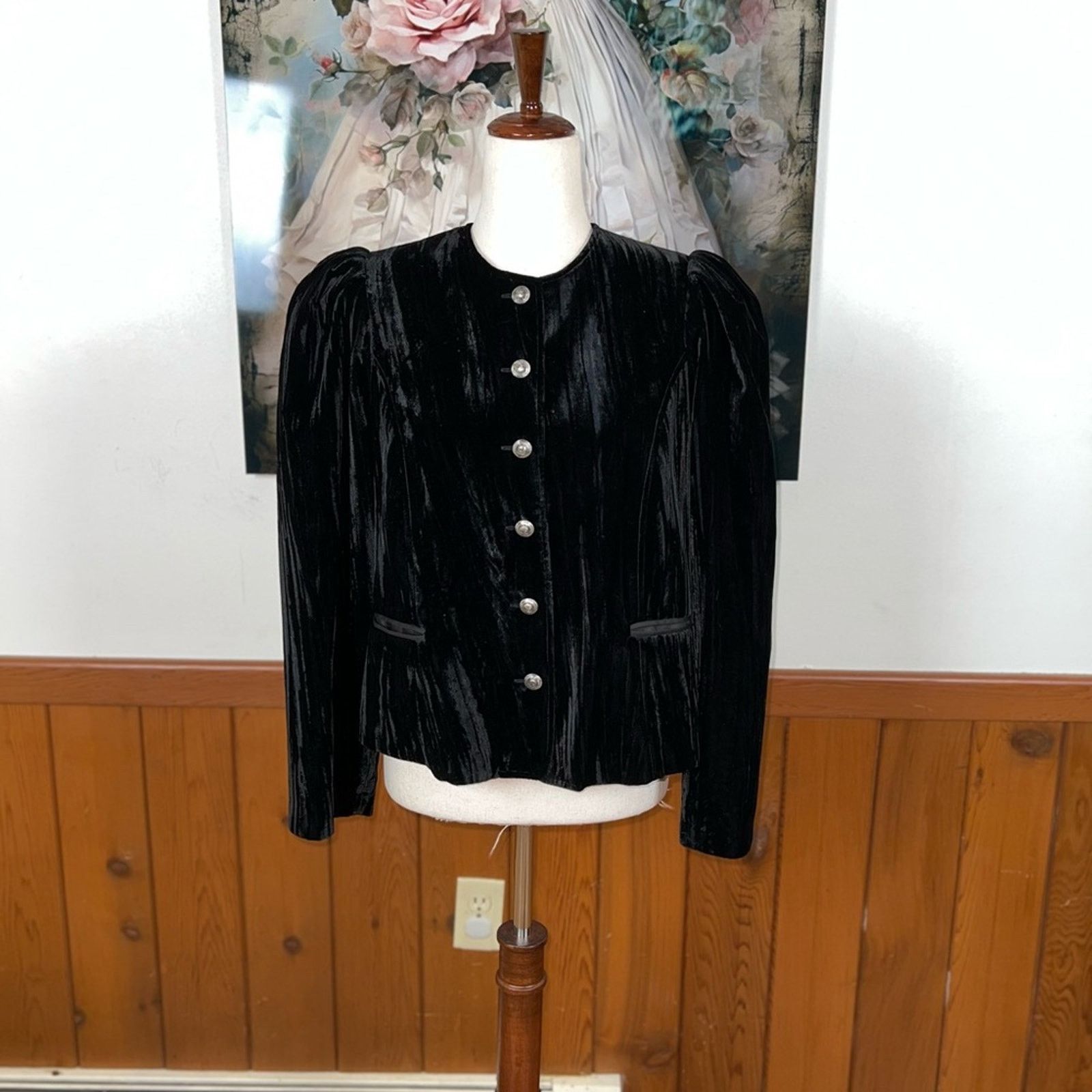 Vintage Vintage Heller Salzburg Austrian Silk Lined Velvet Jacket! Size M / US 6-8 / IT 42-44 - 2 Thumbnail