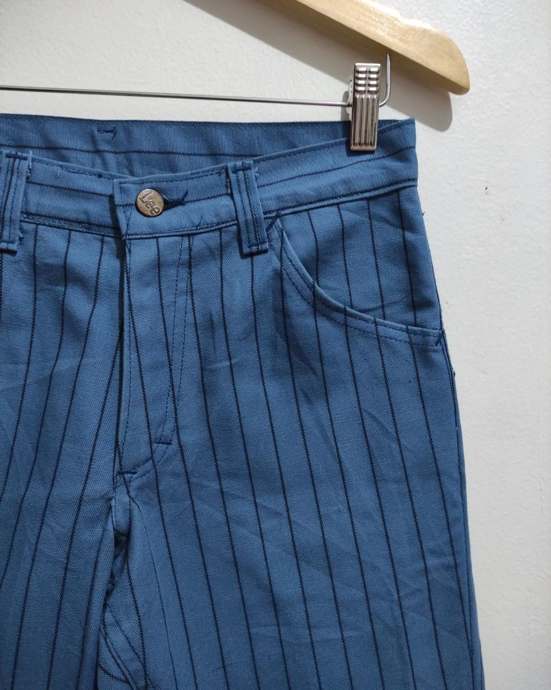 Lee Vintage 1960s Lee Striped Bell Bottom Flared Jeans Size US 29 - 10 Thumbnail