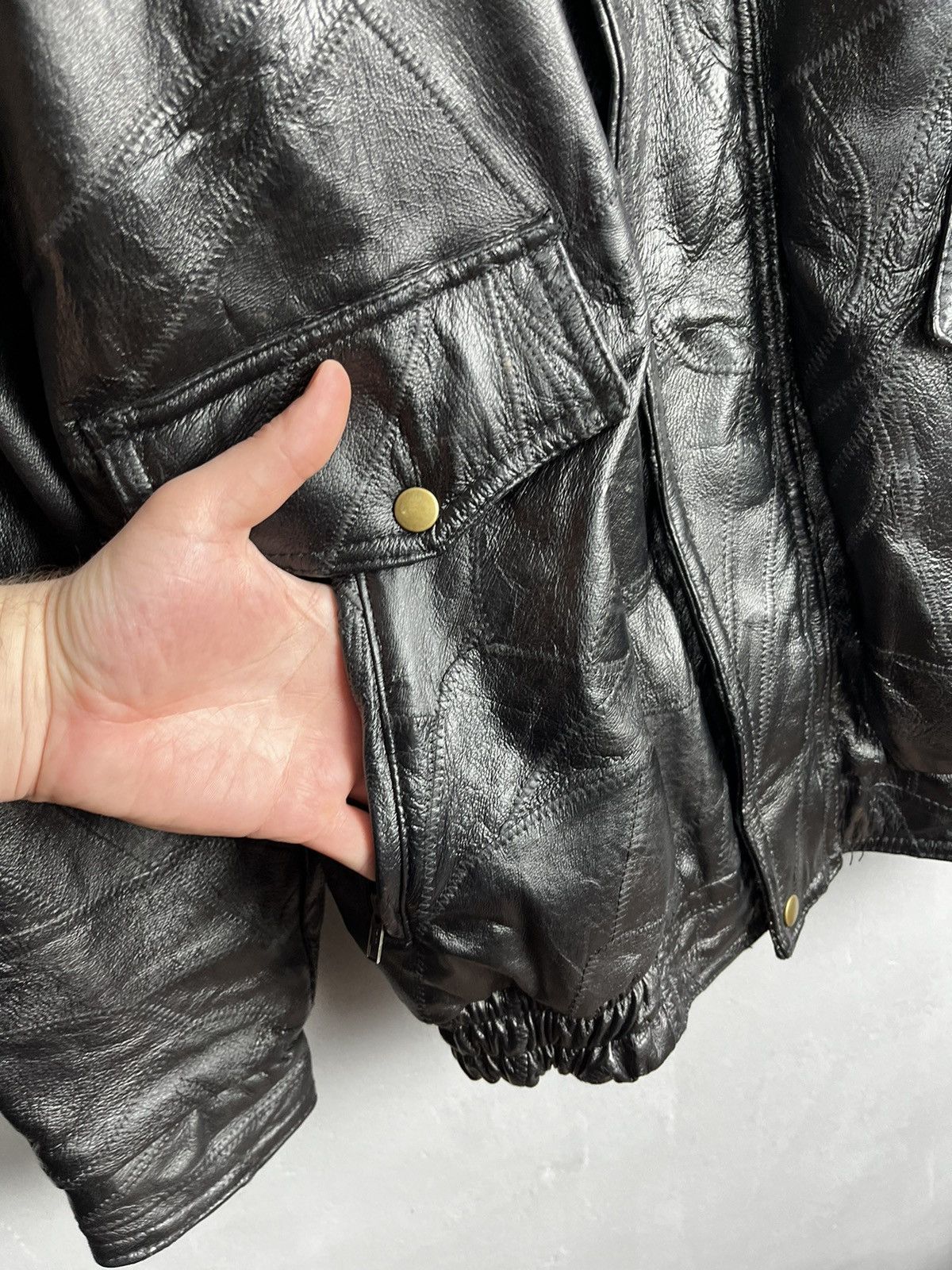 Genuine Leather × Vintage Vintage Leather Jacket bomber size L Size US L / EU 52-54 / 3 - 6 Thumbnail